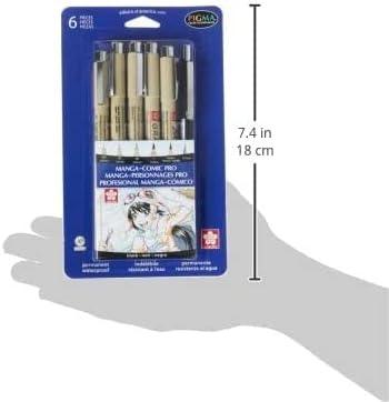SAKURA 50203 8-Piece Pigma Manga Comic Pro Drawing Kit(6 Pen Pack) - view 7