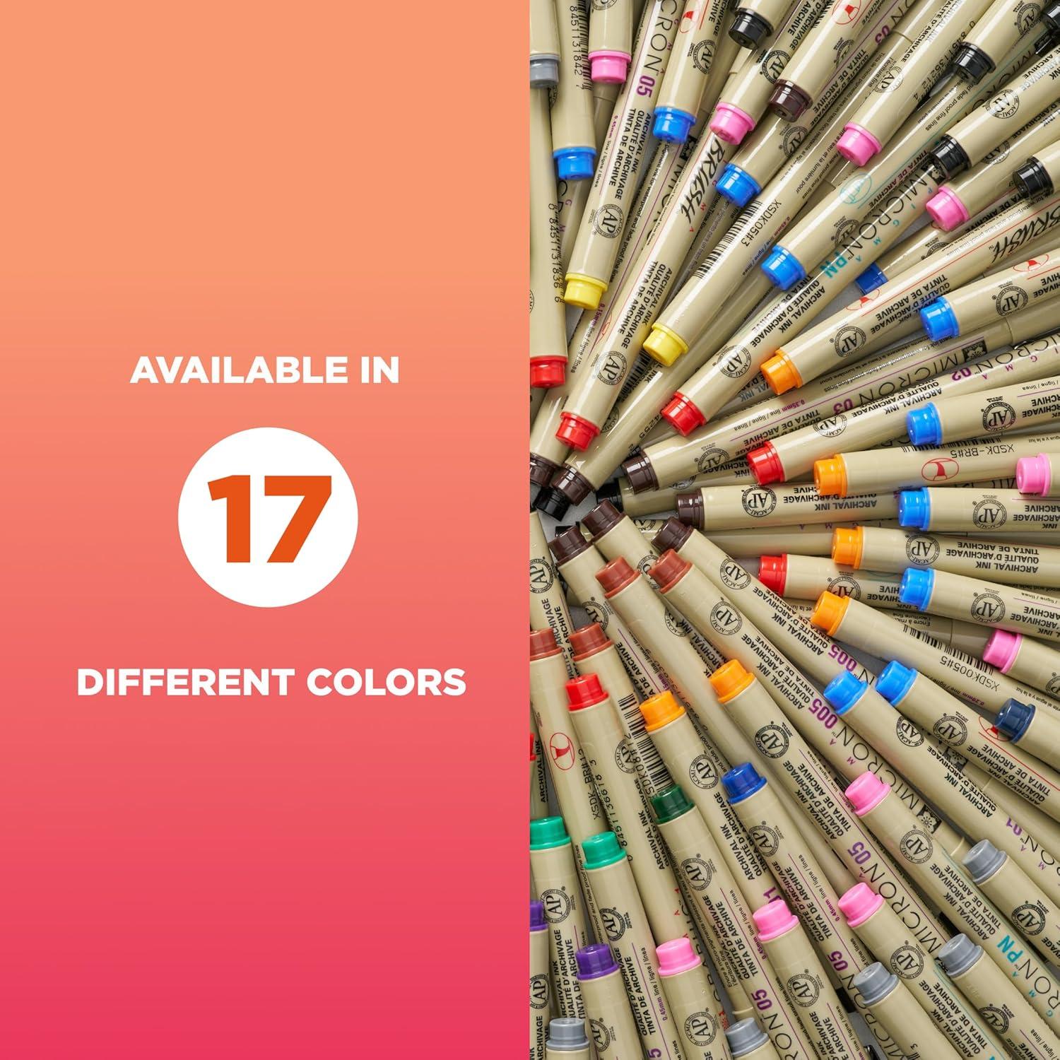 SAKURA Pigma Micron Fineliner Pens, 03 Tip Size, Archival Ass’t Colors, 6 PK 50049(01 Tip) - view 5