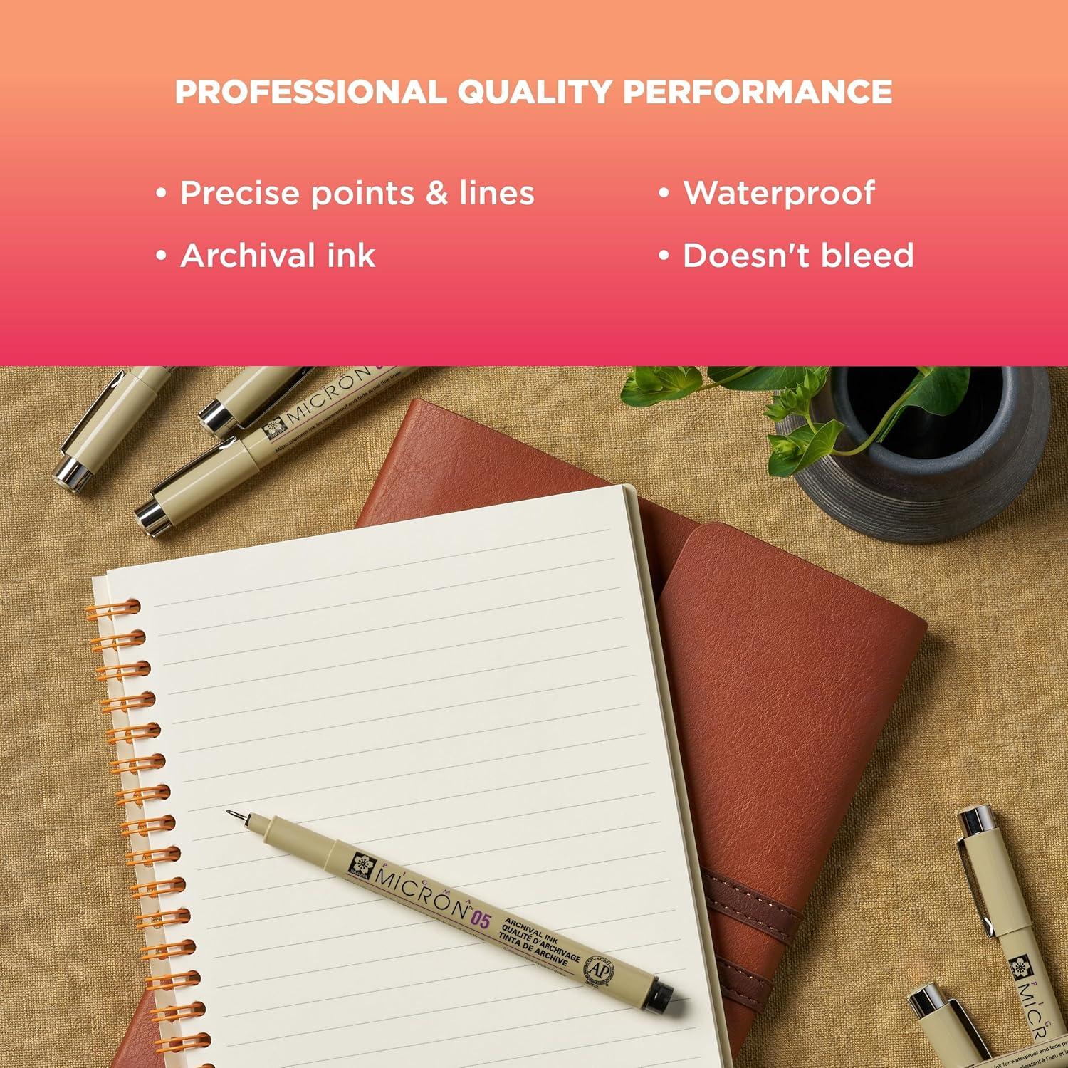 SAKURA Pigma Micron Black Ink Multi-tip Set, 6 Pack(1 Count (Pack of 6)) - view 3