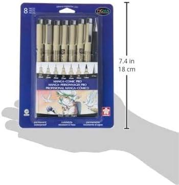 SAKURA 50203 8-Piece Pigma Manga Comic Pro Drawing Kit(8 Pen Pack) - view 7