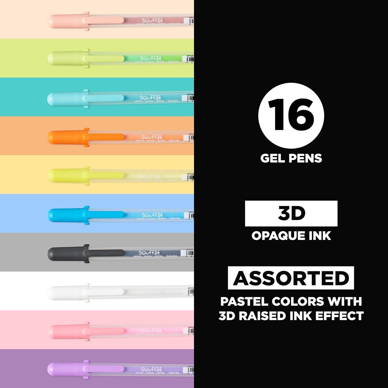 SAKURA Souffle Pastel Color 3-Dimensional Opaque Ink Pens, 10 Pen Set 58350(Souffle) - view 7