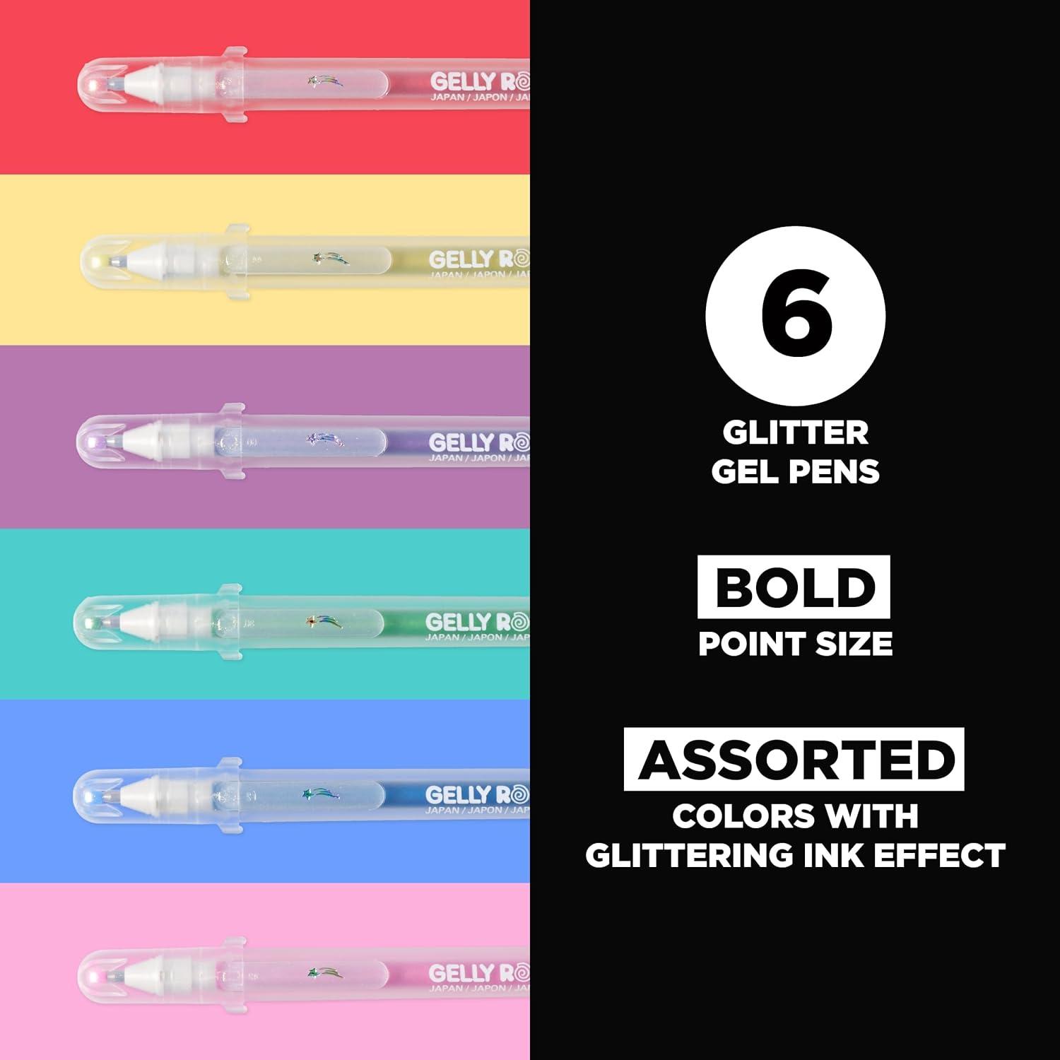 SAKURA 37903 6-Piece Gelly Roll Assorted Colors Stardust Galaxy Pen Set(6 Galaxy Pens)