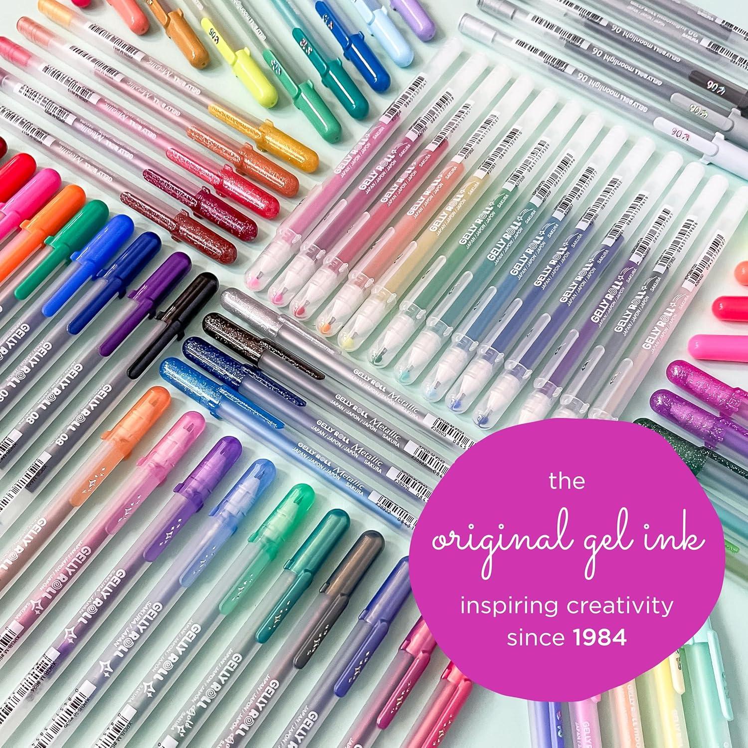 SAKURA Gelly Roll Gel Pens – Gift Set – Assorted Colored Ink with Special Effects – 74 Pack & 3D Soufflé Pen – Opaque White and Pastel Ink Colors – 10 Pack - view 7