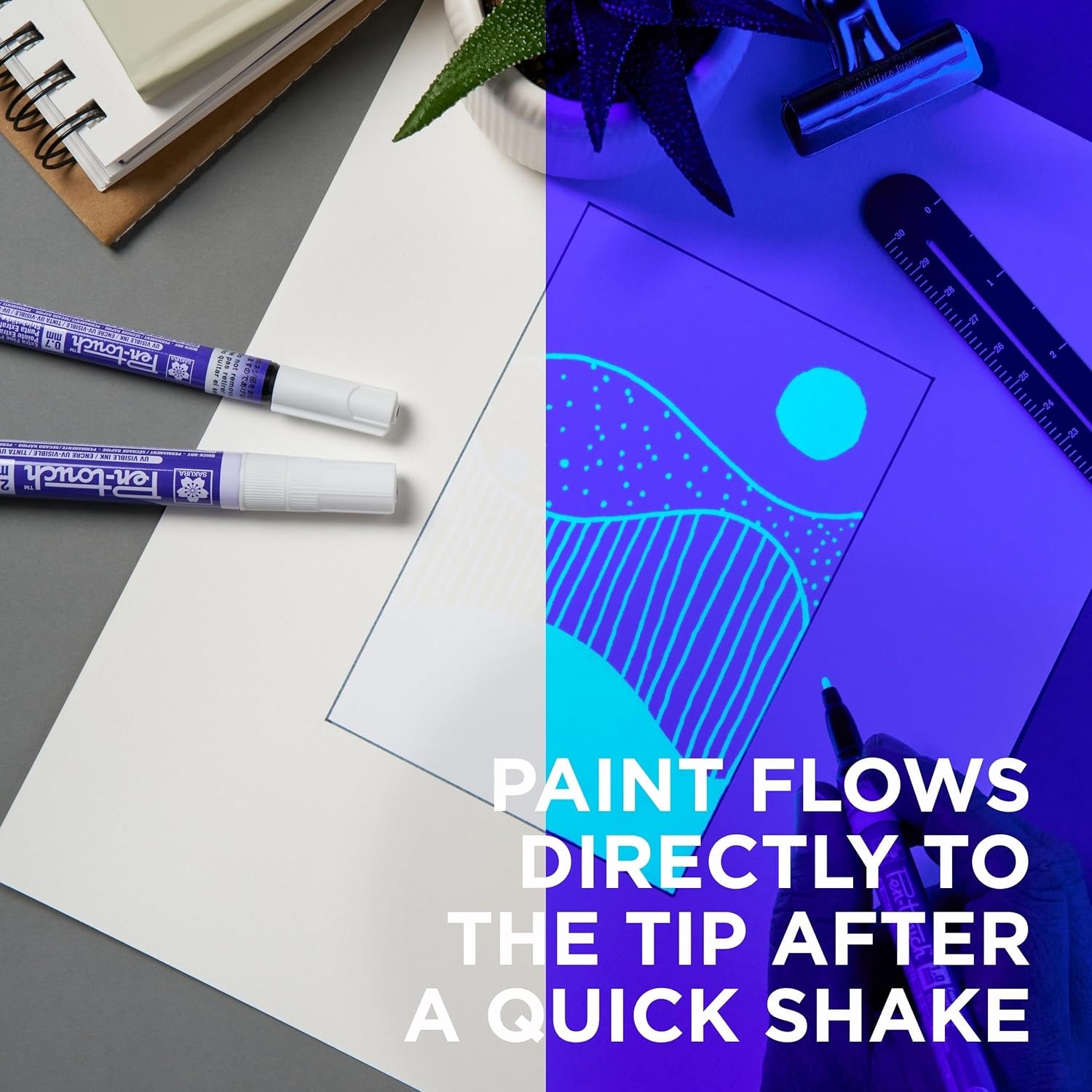 SAKURA Pen-touch UV Paint Markers, Ass’t Tips, 3 PK #42000 - view 3