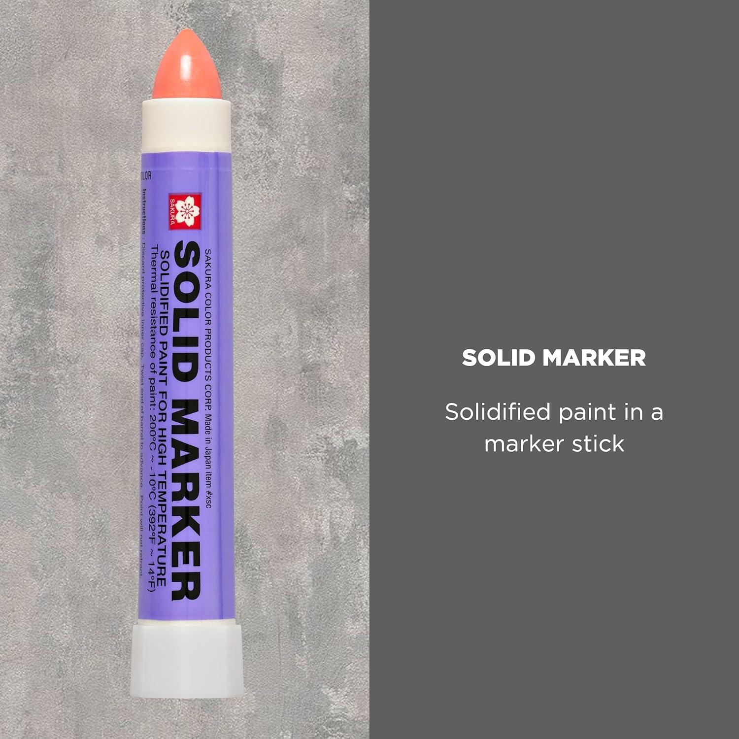 Sakura Solid Paint Markers – Permanent Marker Pens – Window, Wood & Glass Marker – White Paint – 1 Pack(Orange Paint)