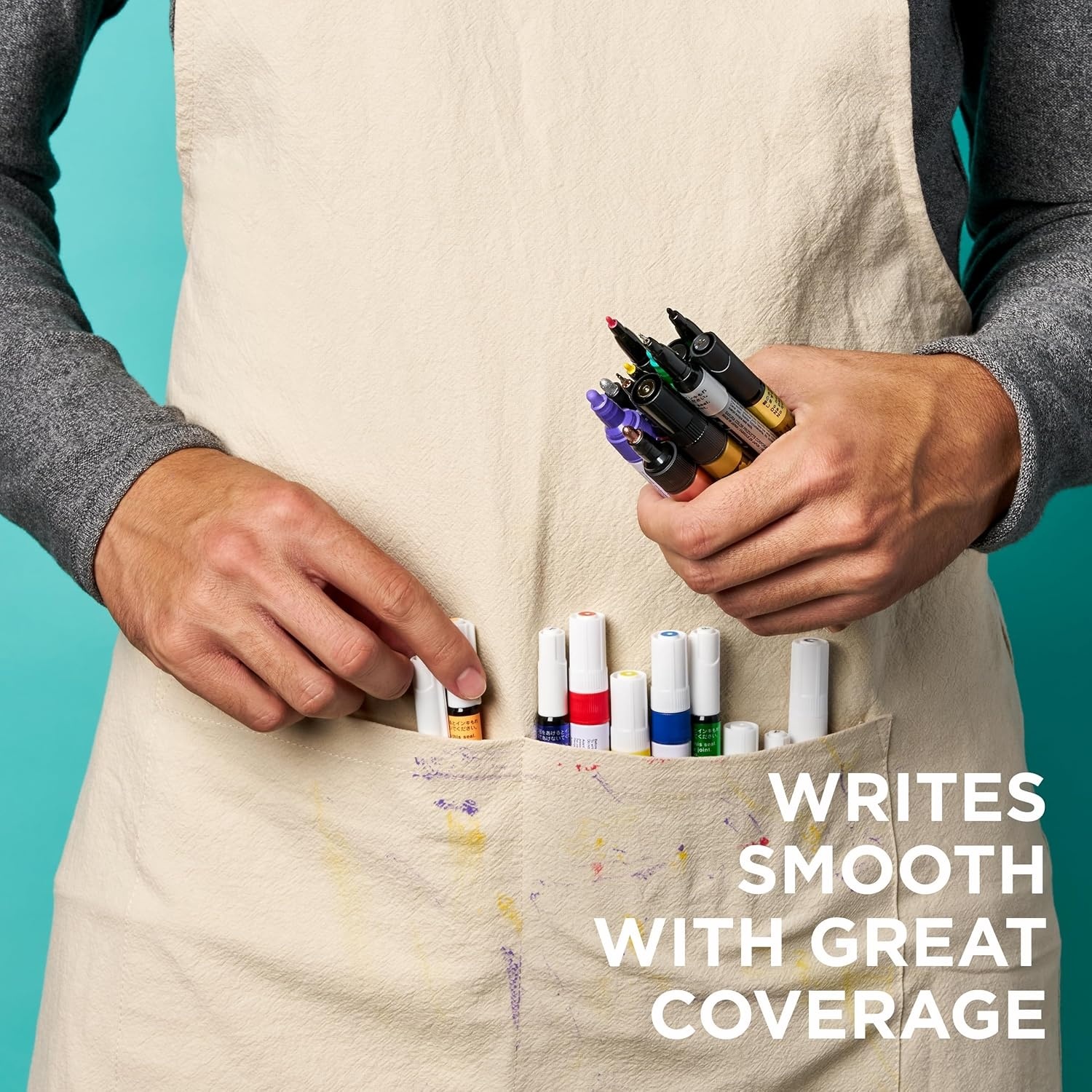 SAKURA Pen-touch Fluorescent Paint Markers, Extra Fine Tip, 4 PK #42192 - view 5