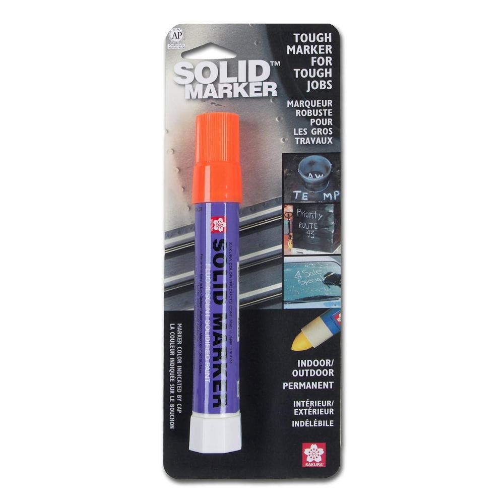 Sakura Solid Paint Markers – Permanent Marker Pens – Window, Wood & Glass Marker – White Paint – 1 Pack(Fluorescent Orange Paint)