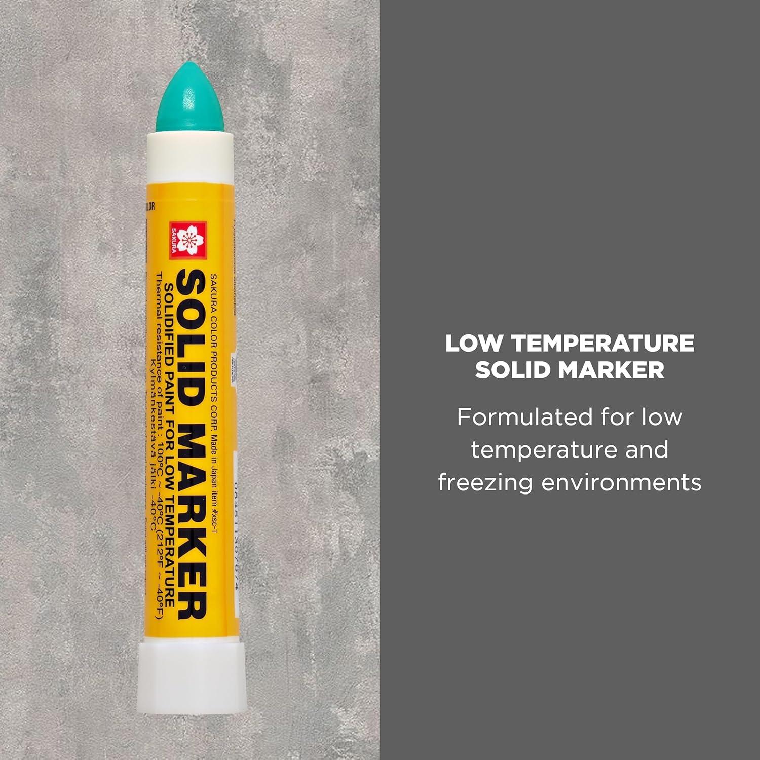SAKURA Solid Paint Markers with Twist Up Tip – Low Temperature Permanent Marker Pens – Window, Wood, & Glass Marker – Green Paint – 1 Pack
