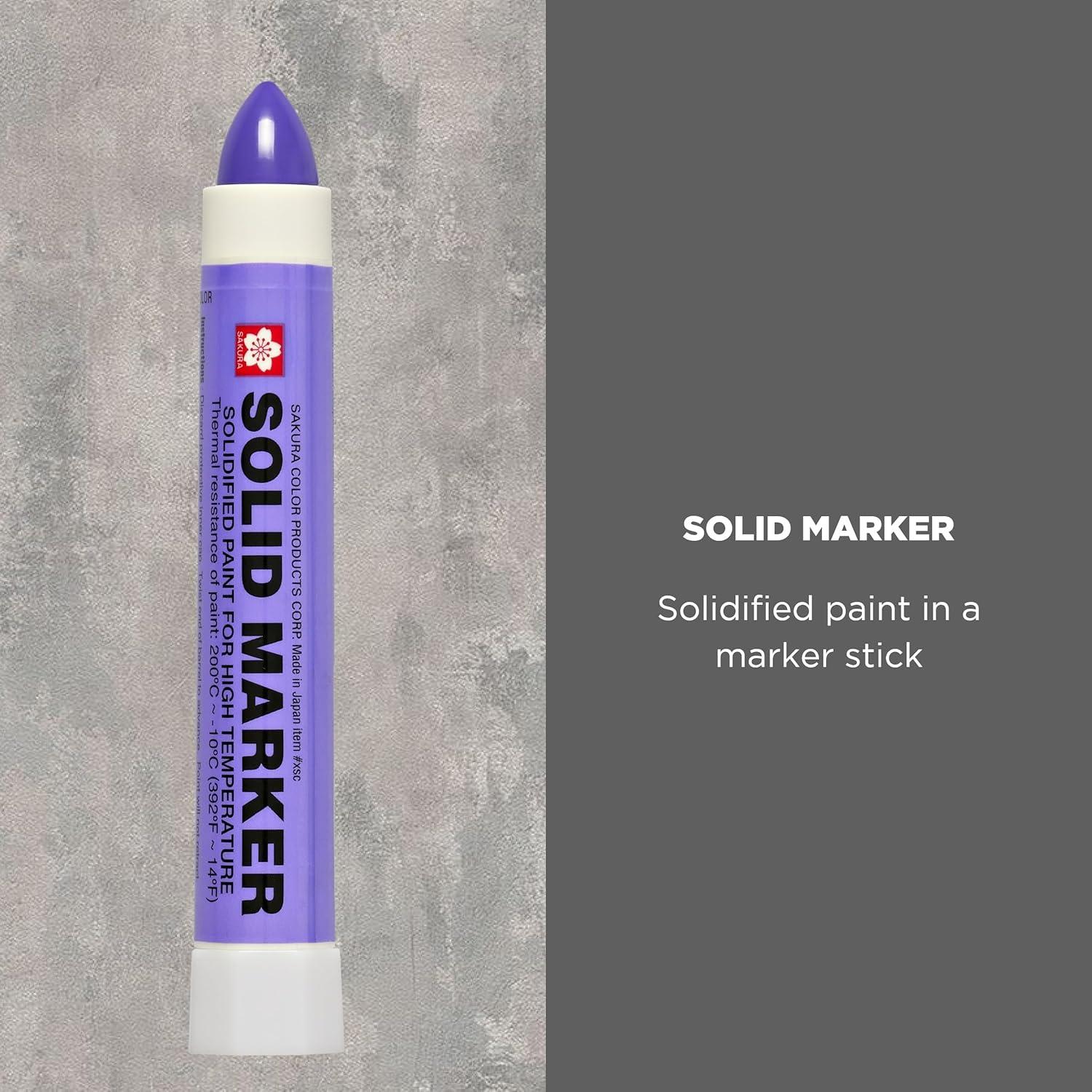 Sakura Solid Paint Markers – Permanent Marker Pens – Window, Wood & Glass Marker – White Paint – 1 Pack(Purple Paint)