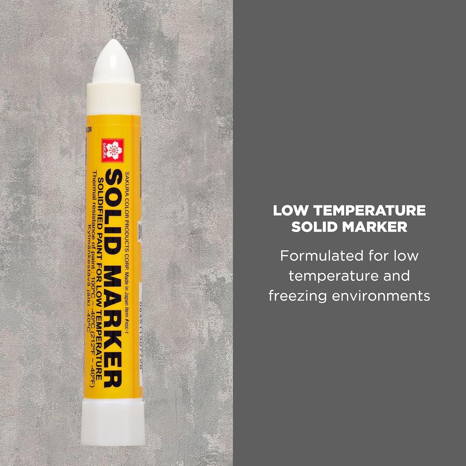 SAKURA Solid Paint Markers with Twist Up Tip – Low Temperature Permanent Marker Pens – Window, Wood, & Glass Marker – White Paint – 1 Pack(1 Count (Pack of 1))