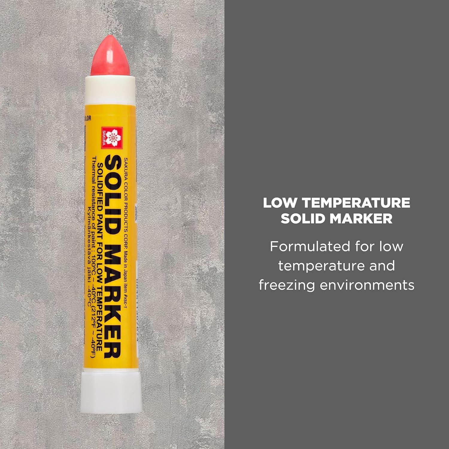 SAKURA Solid Paint Markers with Twist Up Tip – Low Temperature Permanent Marker Pens – Window, Wood, & Glass Marker – Red Paint – 1 Pack
