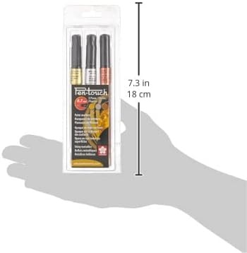SAKURA 42191 3-Piece Extra Fine Pentouch Paint Marker, 0.7mm, Gold, Silver and Copper(1 Count (Pack of 3)) - view 2