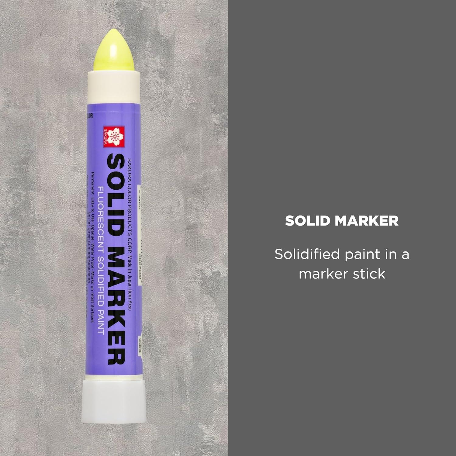 Sakura Solid Paint Markers – Permanent Marker Pens – Window, Wood & Glass Marker – Fluorescent Yellow Paint – 1 Pack(1 Count (Pack of 1))