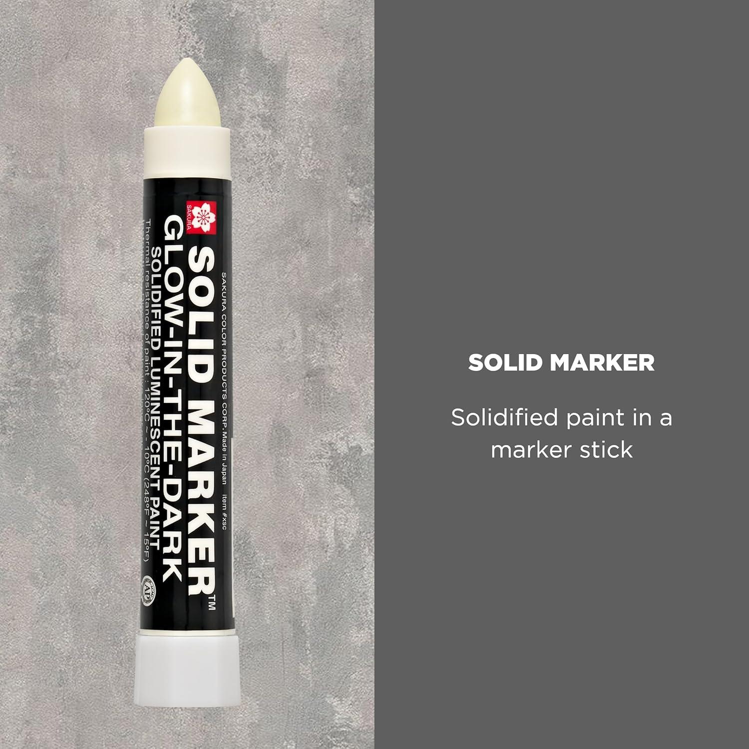 Sakura Solid Glow-In-the-Dark Paint Markers – Permanent Marker Paint Pens – Window, Wood, & Glass Marker – Glow In the Dark Paint – 1 Pack(1 Count (Pack of 2))