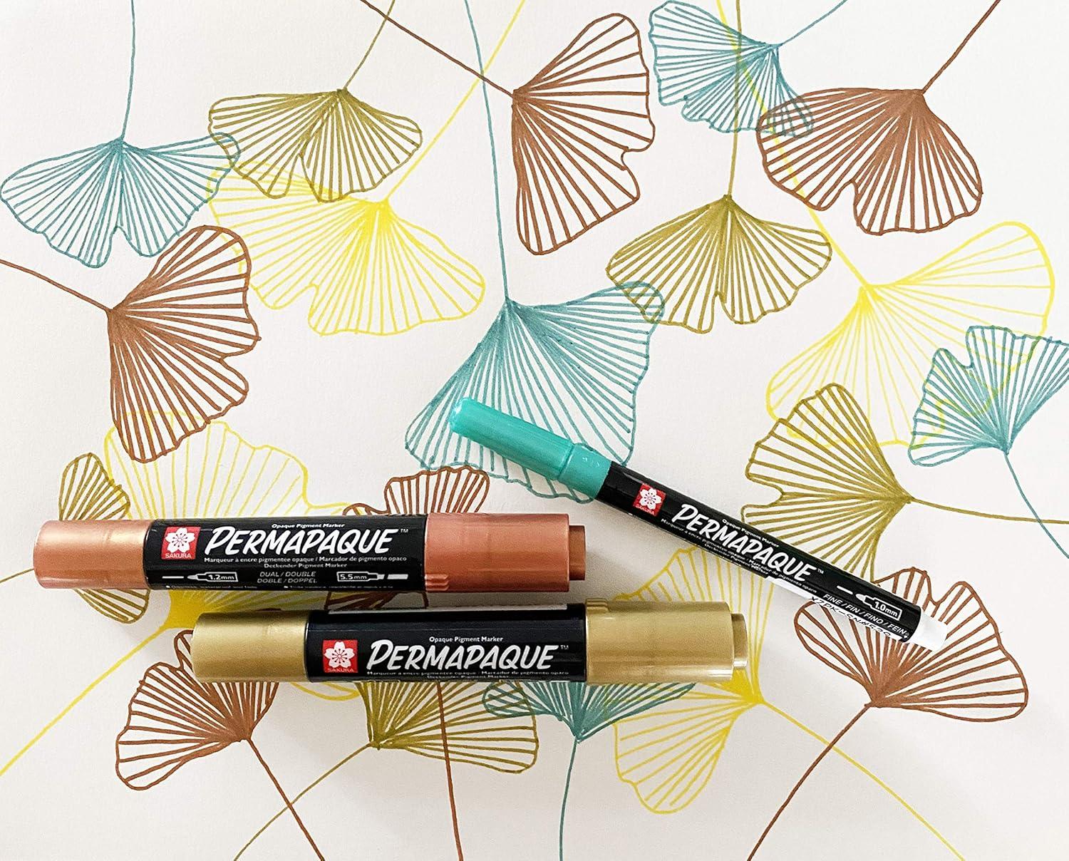 SAKURA Permapaque Fine Point Markers, Bright 7 PK #58319(Metallic) - view 2