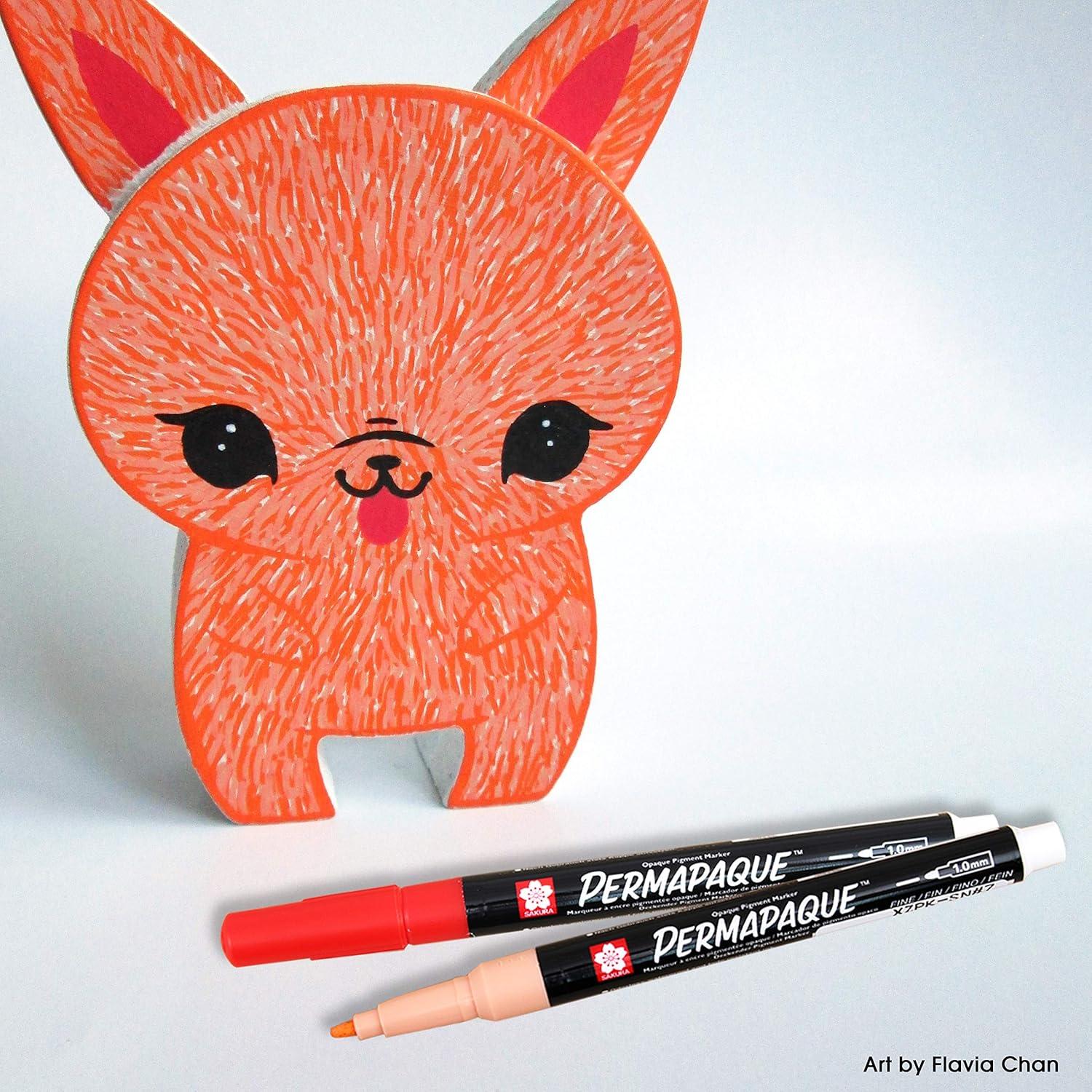 SAKURA Permapaque Fine Point Markers, Bright 7 PK #58319(Metallic) - view 5