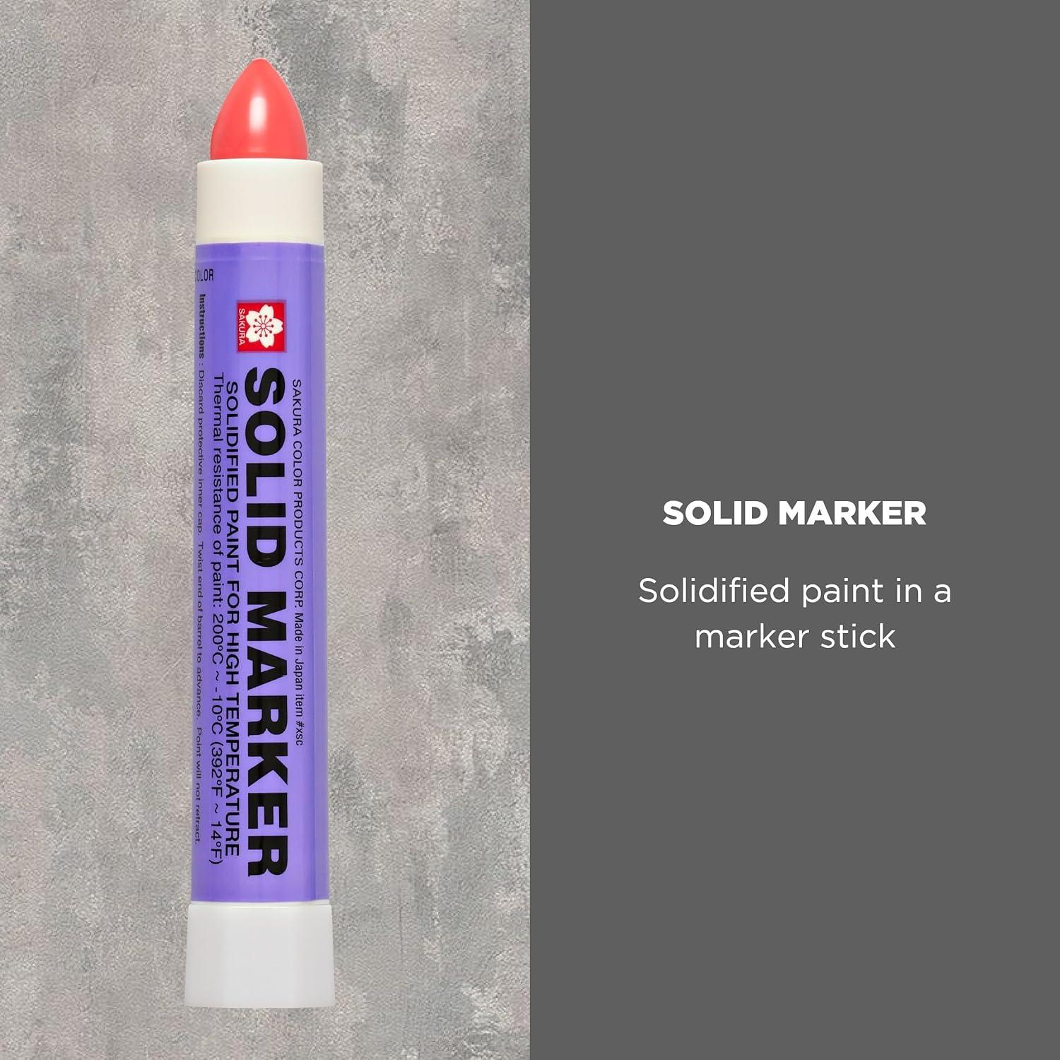 Sakura Solid Paint Markers – Permanent Marker Pens – Window, Wood & Glass Marker – White Paint – 1 Pack(Red Paint)