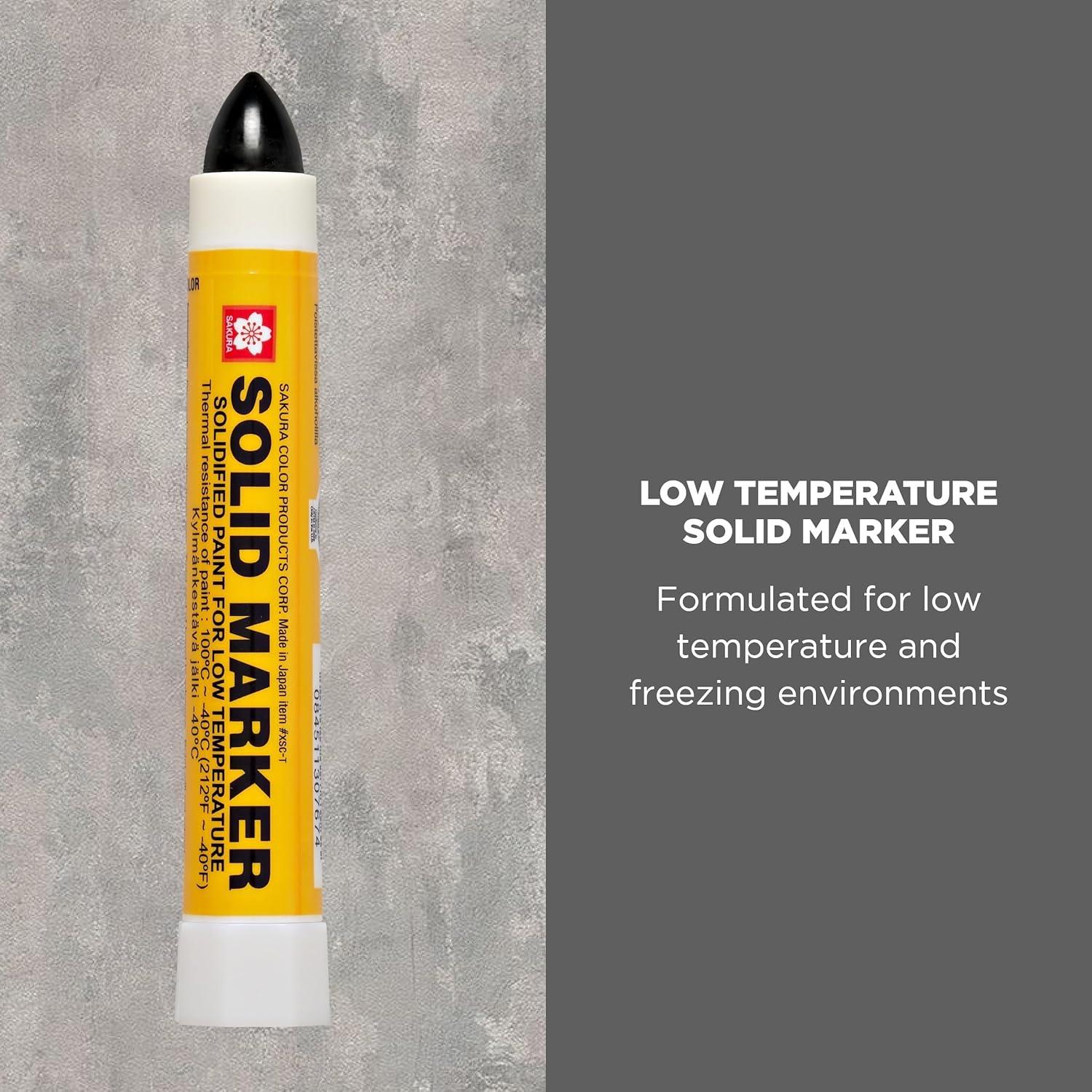 SAKURA Solid Paint Markers with Twist Up Tip – Low Temperature Permanent Marker Pens – Window, Wood, & Glass Marker – Black Paint – 1 Pack(1)
