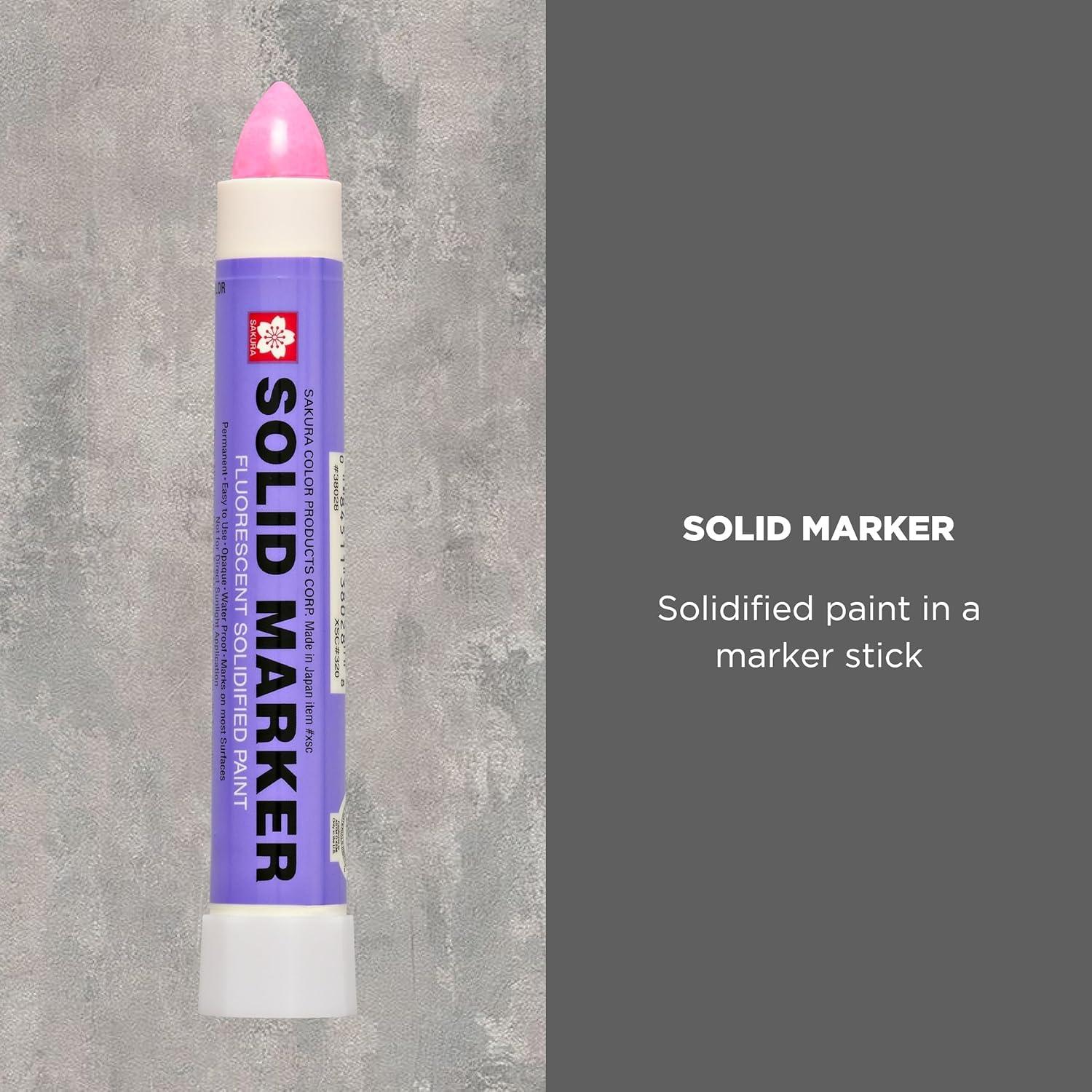 Sakura Solid Paint Markers – Permanent Marker Pens – Window, Wood & Glass Marker – Purple Paint – 3 Pack(Fluorescent Pink)