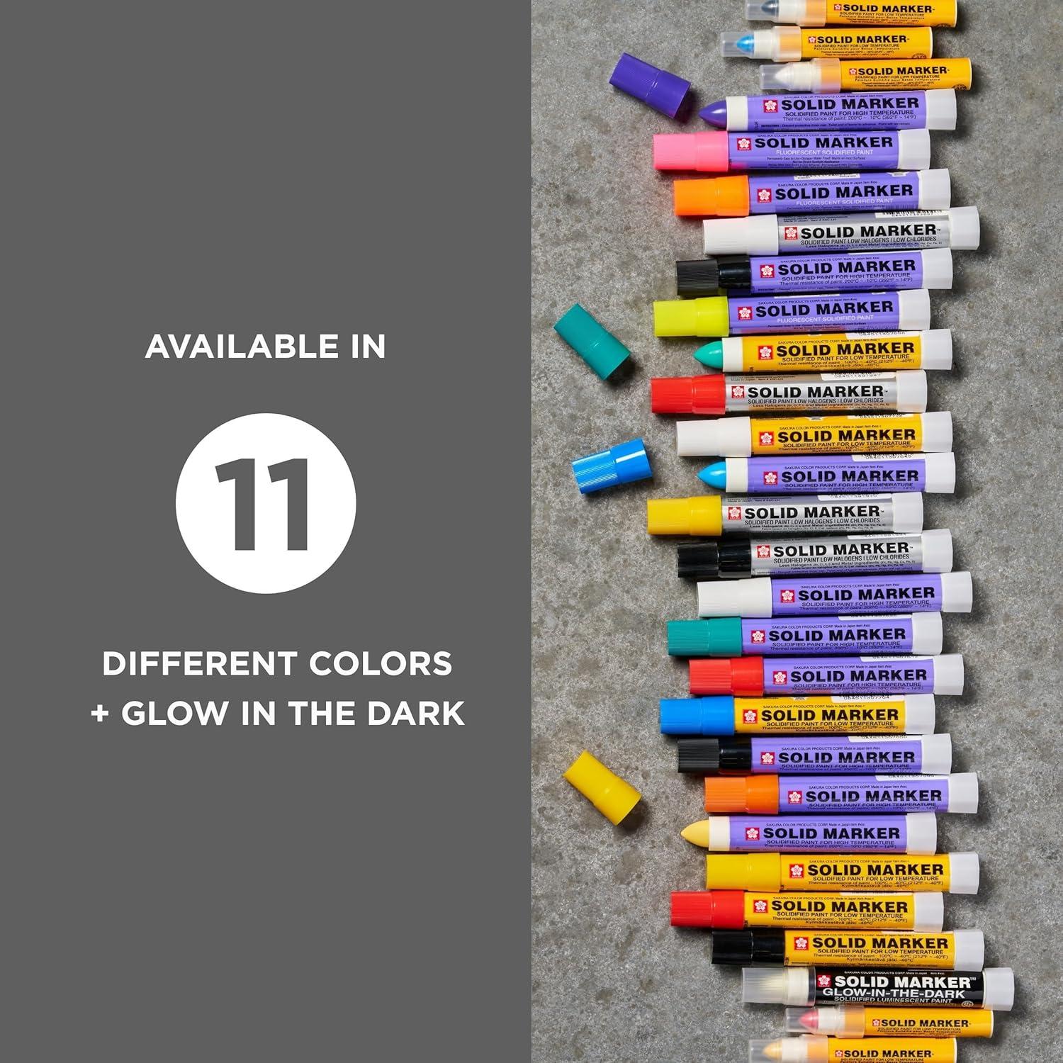 Sakura Solid Paint Markers – Permanent Marker Pens – Window, Wood & Glass Marker – White Paint – 1 Pack(Yellow Paint) - view 5