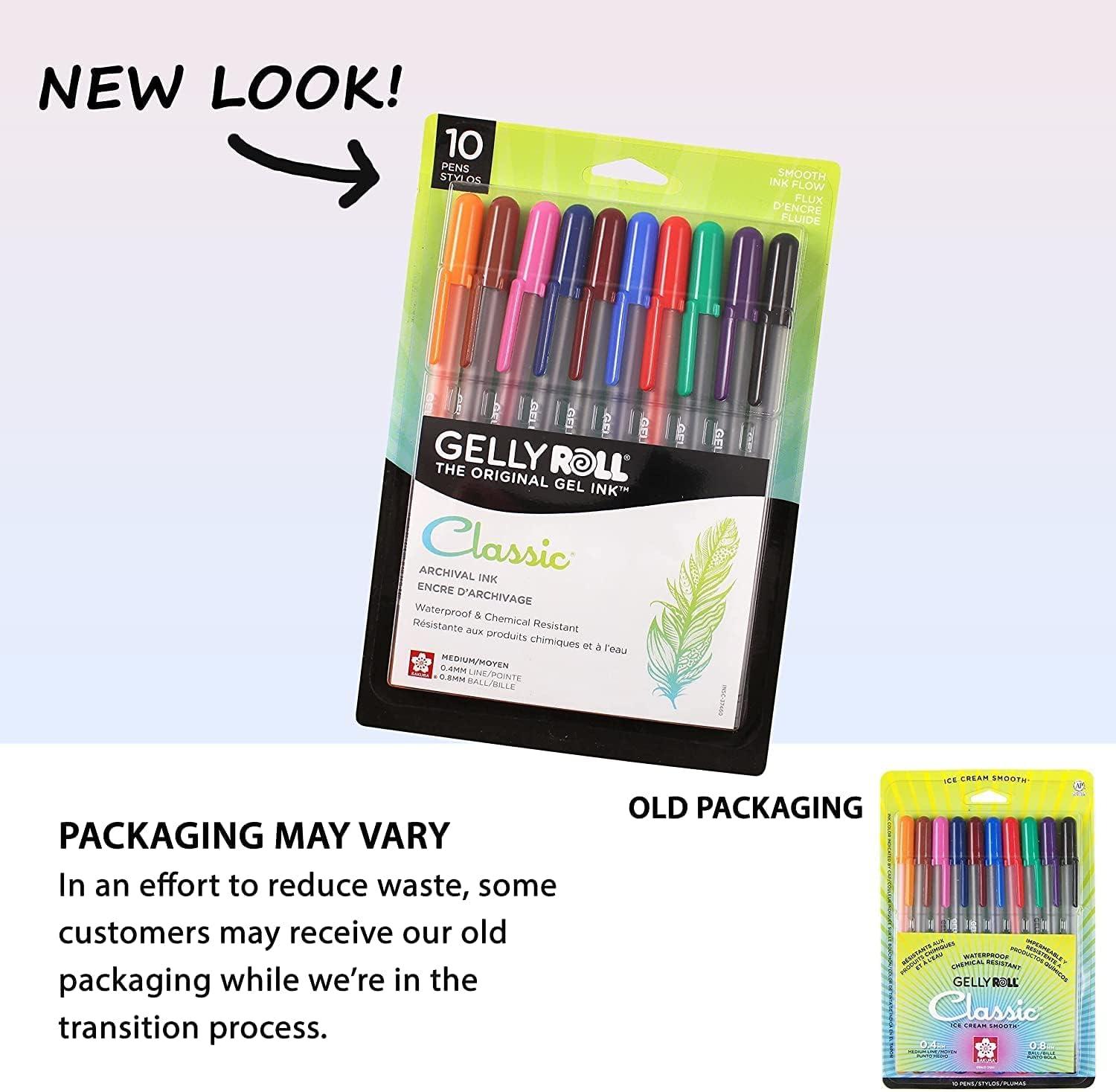 SAKURA Gelly Roll Classic, Medium Pt, Multicolor, 10 PK 37460(10 Colors) - view 8