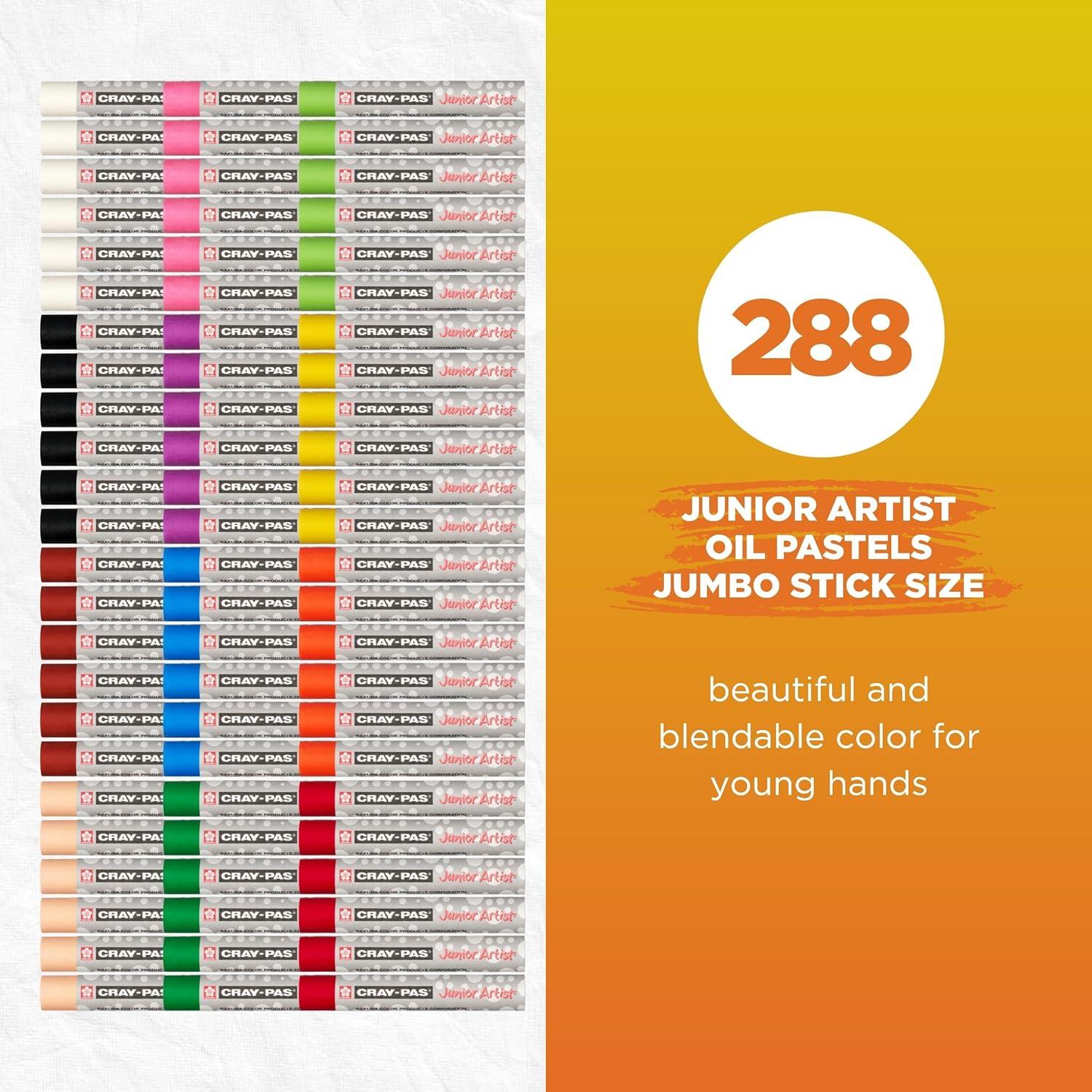 SAKURA Cray-Pas Junior Artist Oil Pastels, 16 Count (Pack of 1), Colors may vary(Jumbo Colorpack 288 Pc) - view 2