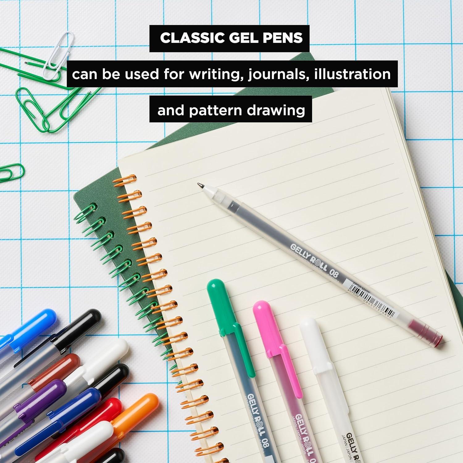 SAKURA Gelly Roll Classic, Medium Pt, Multicolor, 10 PK 37460(5 Colors) - view 3