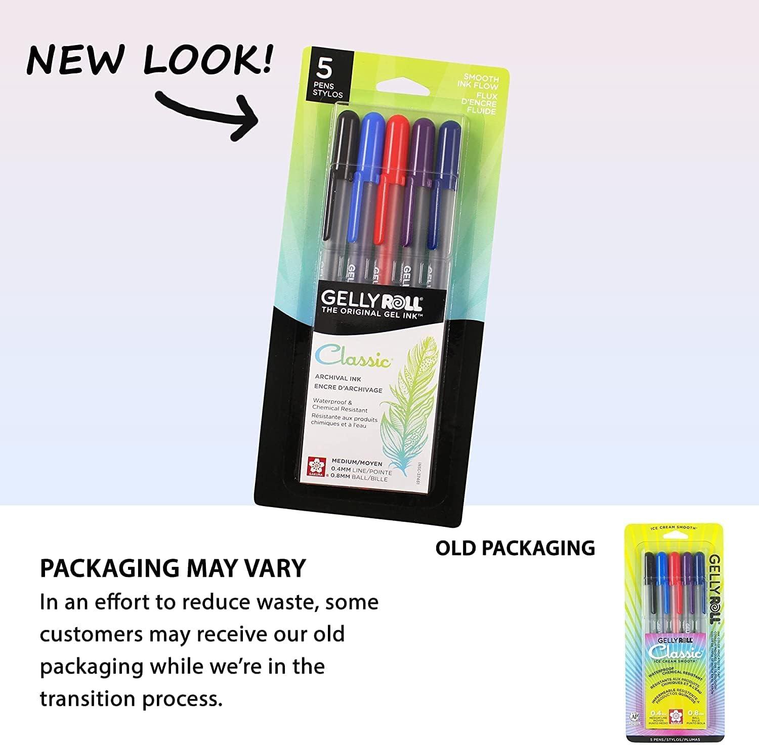 SAKURA Gelly Roll Classic, Medium Pt, Multicolor, 10 PK 37460(5 Colors) - view 7