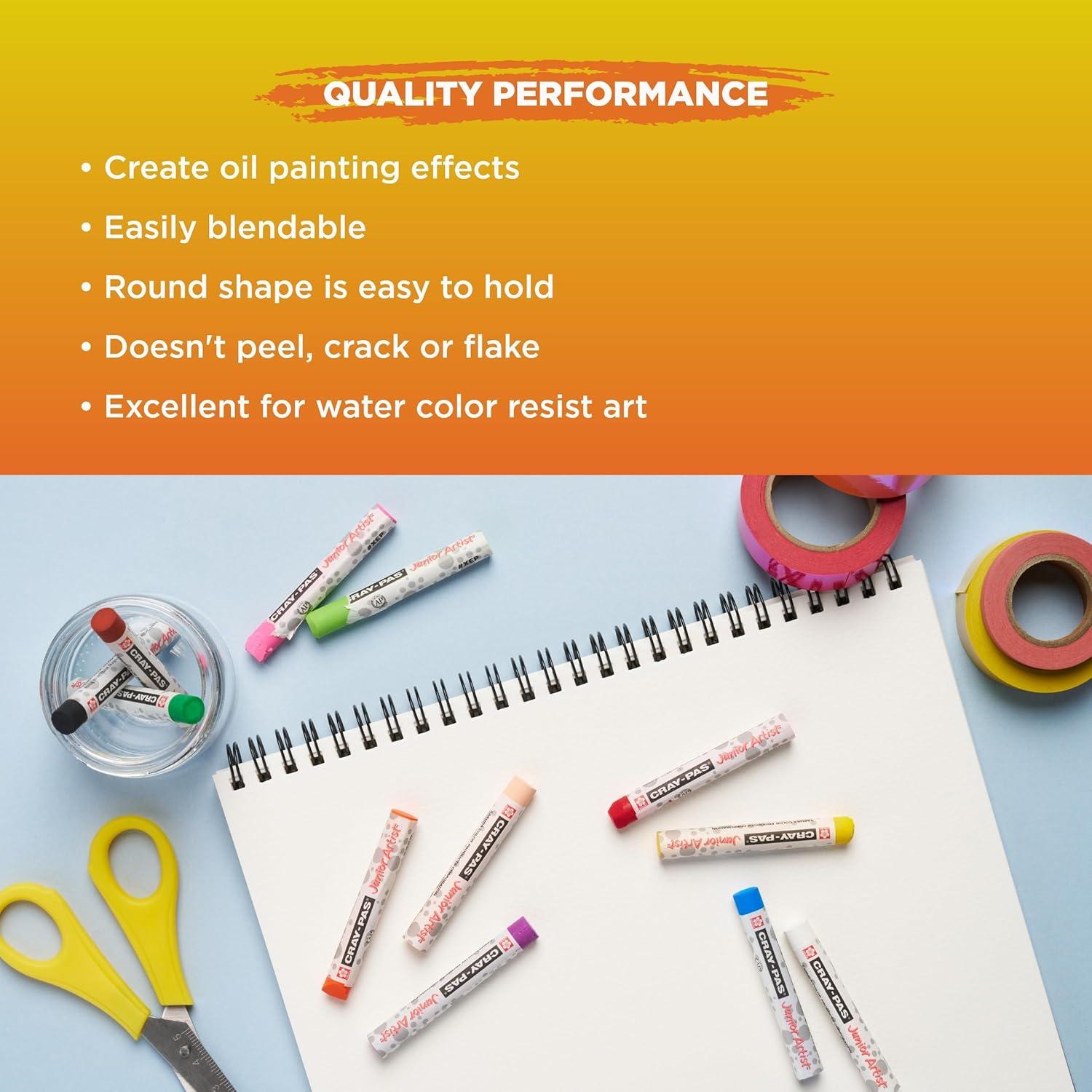SAKURA Cray-Pas Junior Artist Oil Pastels, 16 Count (Pack of 1), Colors may vary(50 Count (Pack of 1)) - view 4