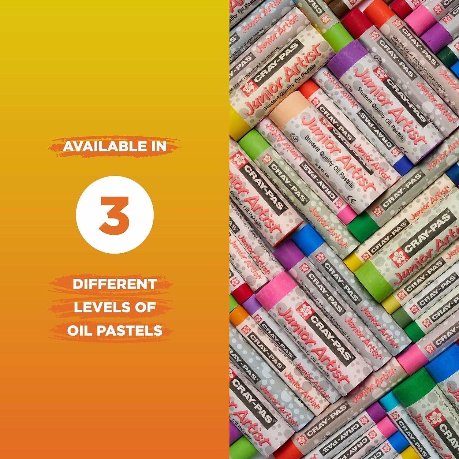 SAKURA Cray-Pas Junior Artist Oil Pastel Set – Soft Oil Pastels for Artists – 12 Colors – 6 Sets of 12(1 Count (Pack of 4)) - view 4