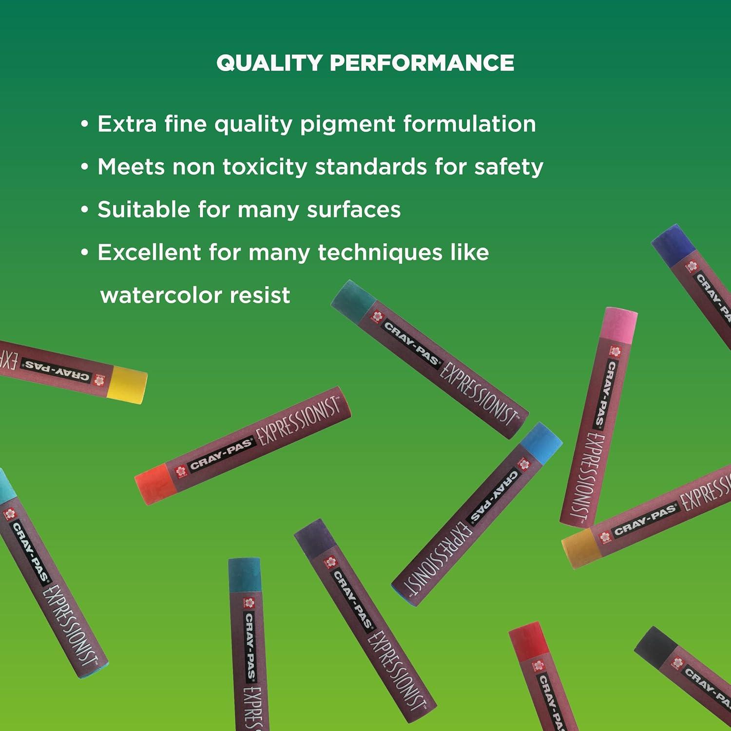 SAKURA Cray-Pas Expressionist Oil Pastel Set – Soft Oil Pastels for Artists – 12 Colors - view 4