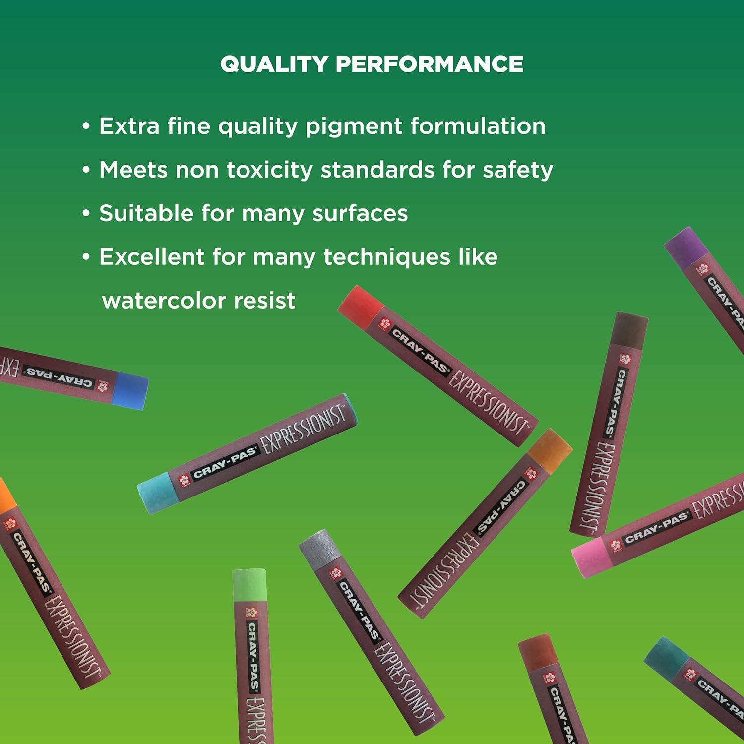 SAKURA Oil Pastels, Cray-Pas Expressionist – 50 Sticks Set & Multi-Cultural – 12 Colors, Soft Oil Pastels for Artists, Premium Quality - view 4