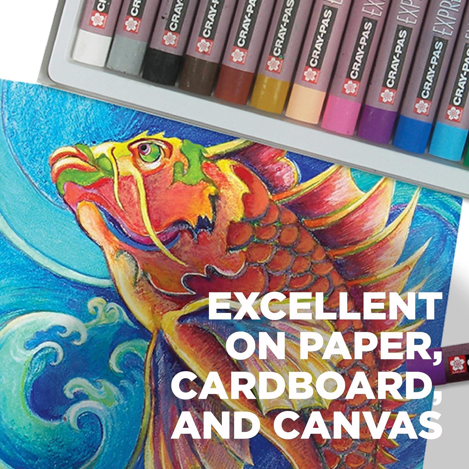 SAKURA Oil Pastels, Cray-Pas Expressionist – 50 Sticks Set & Multi-Cultural – 12 Colors, Soft Oil Pastels for Artists, Premium Quality - view 5