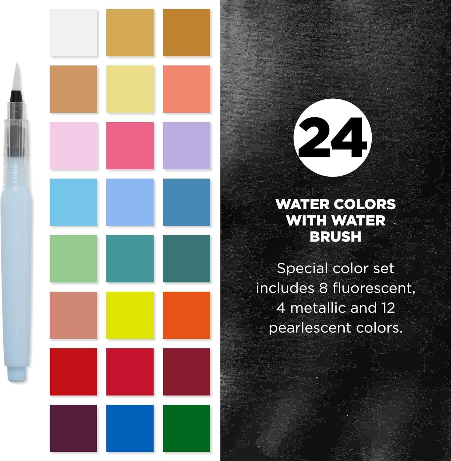 SAKURA Pocket Set Koi Watercolor Kit, 24 Colors Count