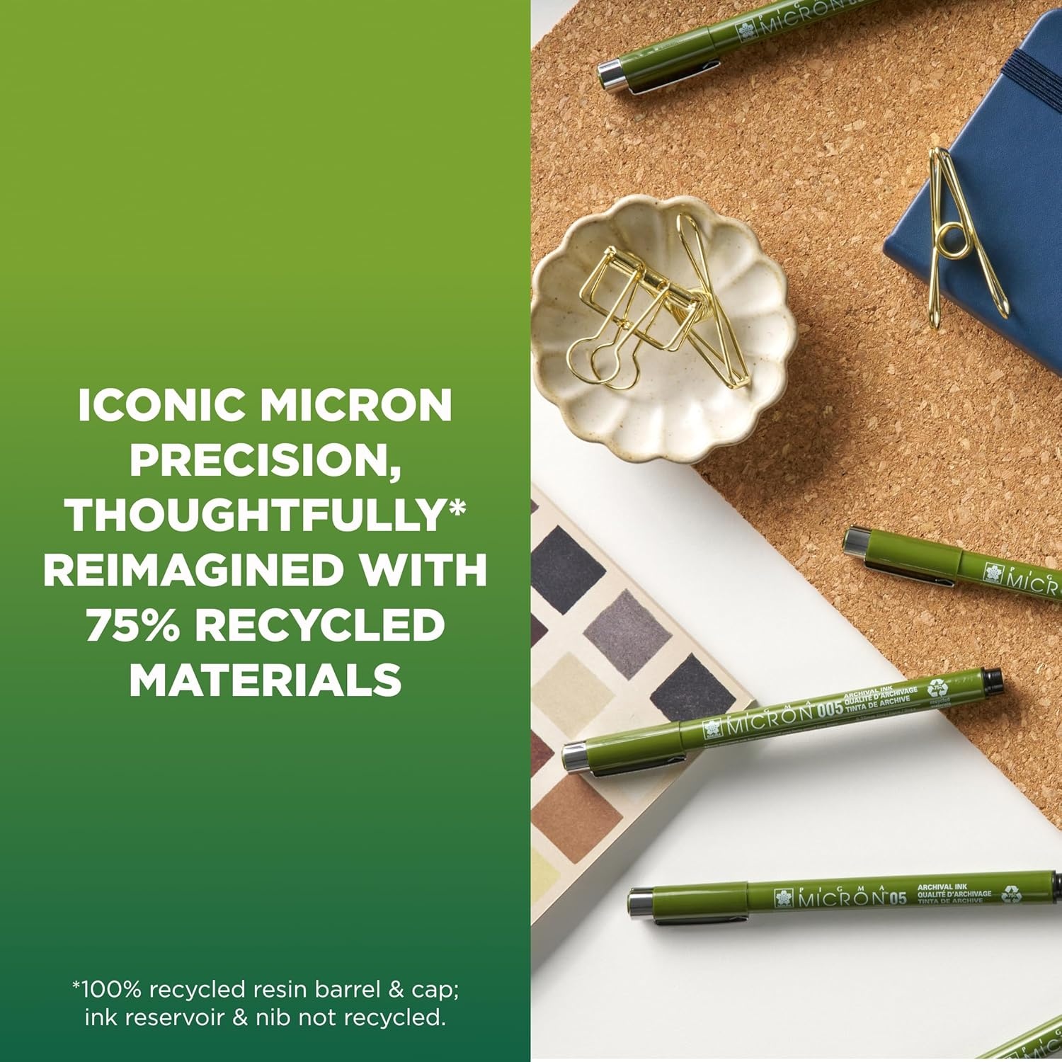 SAKURA Pigma Micron ECO Fineliner – Fineliner Pen Set for Fine Detail Work, Sketching & Illustration – Archival Ink – Precision Tip – Professional Quality – Black – 5 Count - view 5