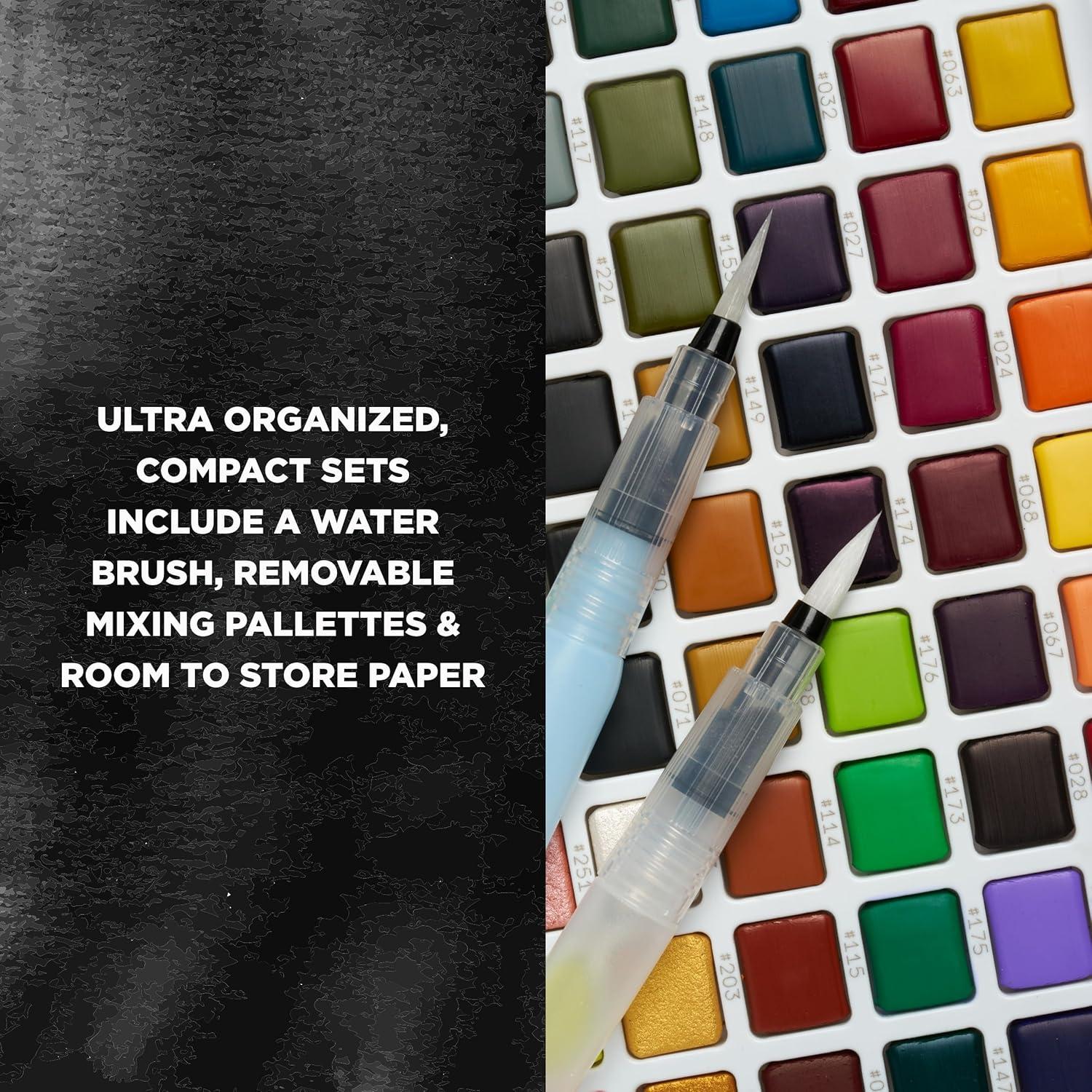 SAKURA Koi Studio Water Color Paint Set, 96 Cake Colors w/Water Brush XNCW-96N - view 5