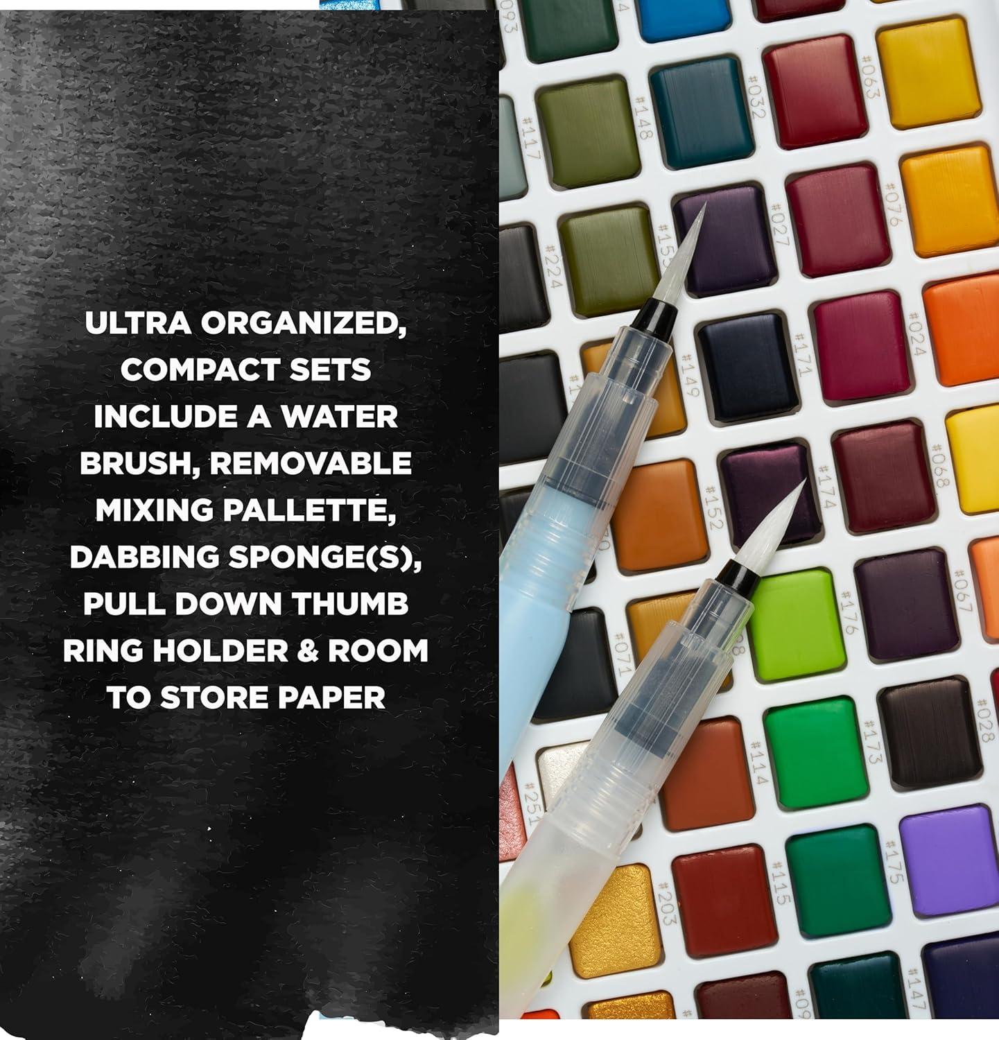 SAKURA Koi Field 30 Assorted Watercolors with Water Brush Sketch Set XNCW-30N(30 Colors) - view 7