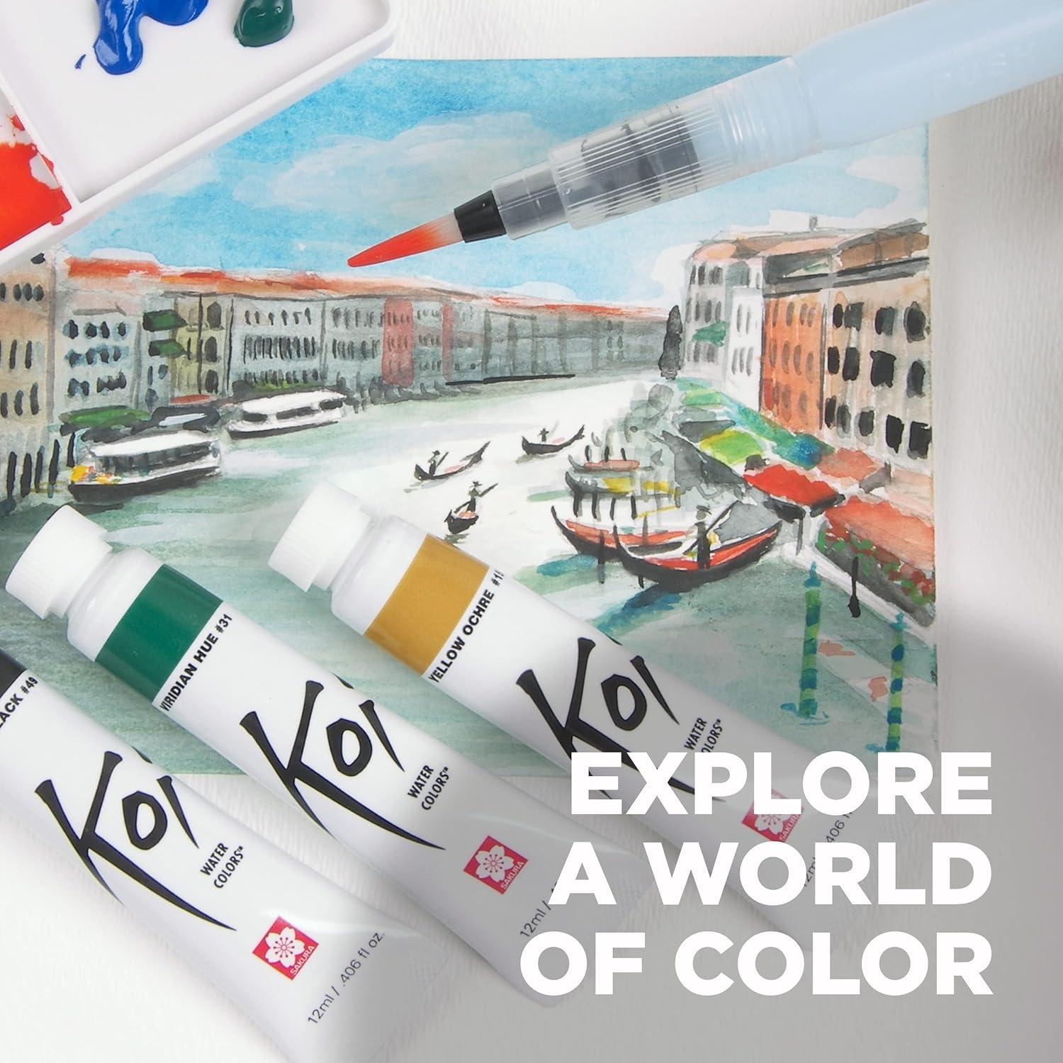 SAKURA Koi Water Color Paint, 5ml Tubes, 24 Colors XMW5L-24SET(24 Colors) - view 2