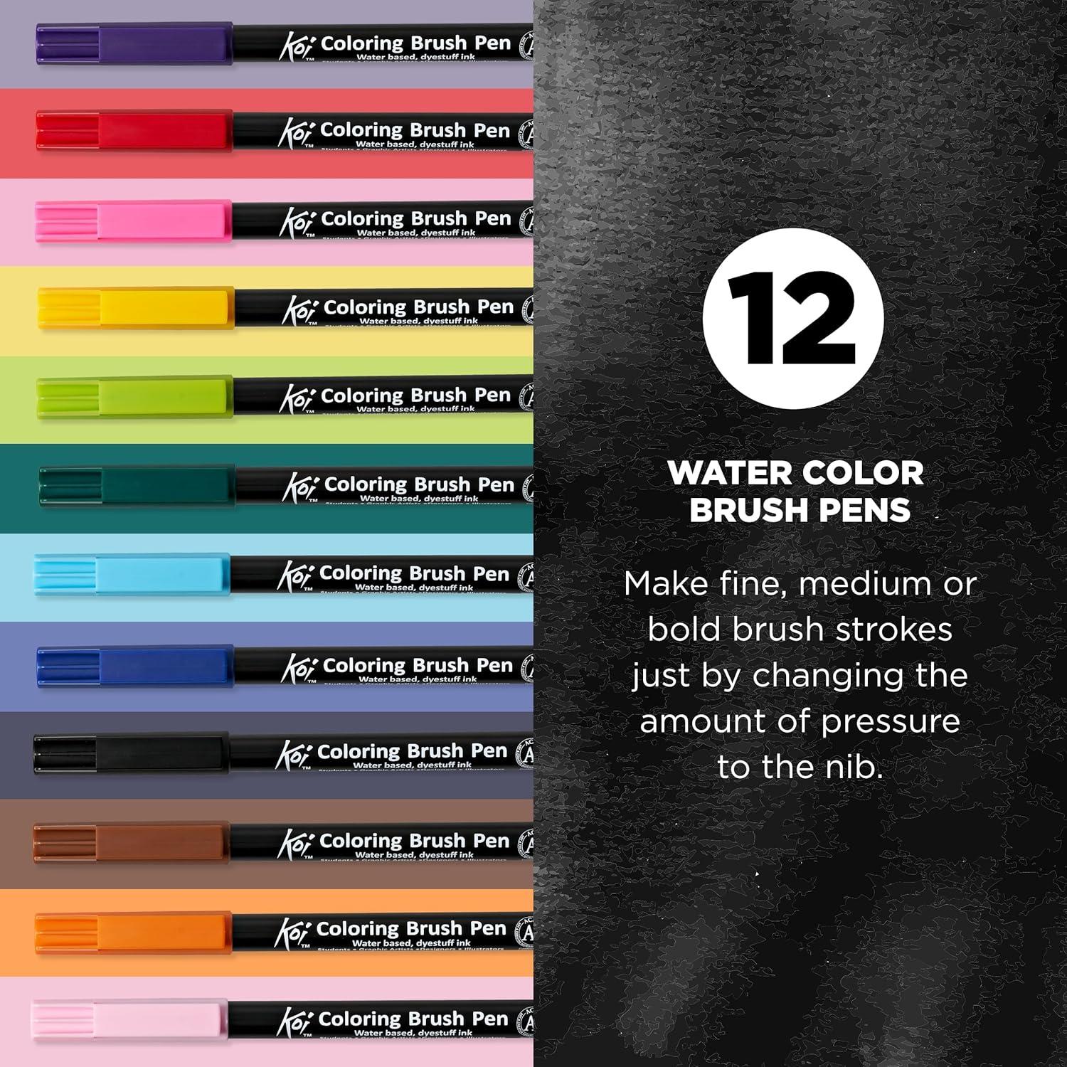 SAKURA XBR-12SA 12-Piece Koi Assorted Coloring Brush Pen Set(12 Color Set) - view 3