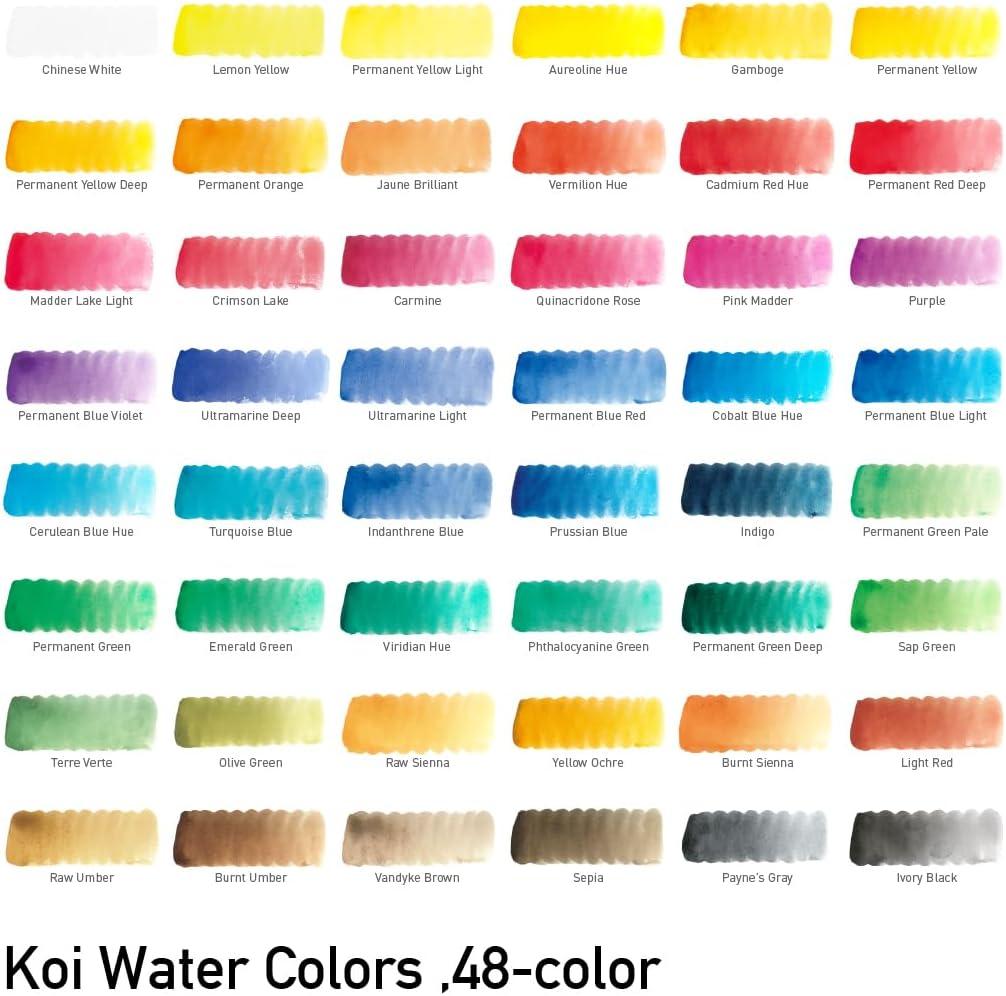 SAKURA XNCW-48N Koi Watercolor Field 48 Color Sketch Set - view 2