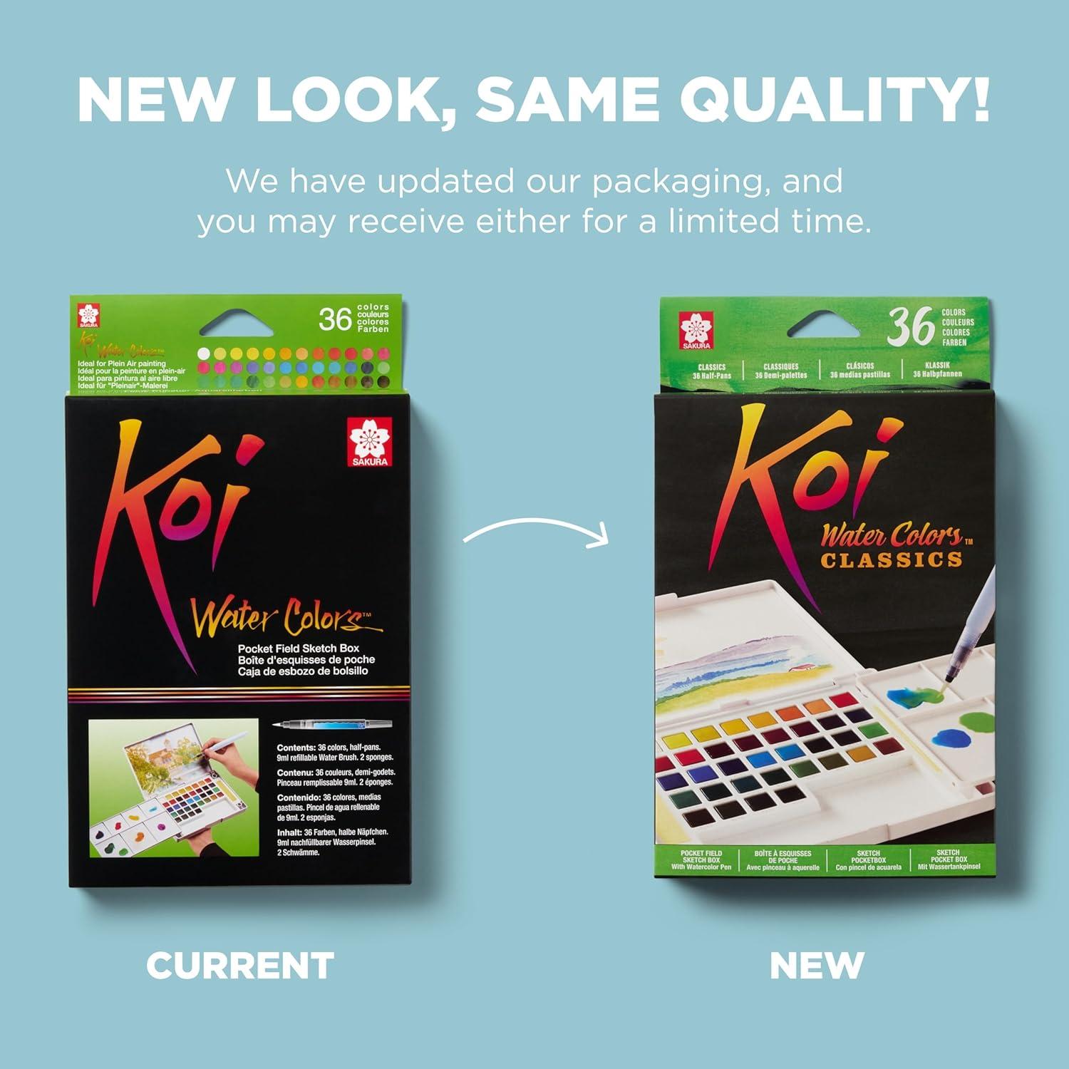 SAKURA XNCW-36N Koi Watercolor Field 36 Color Sketch Set - view 5