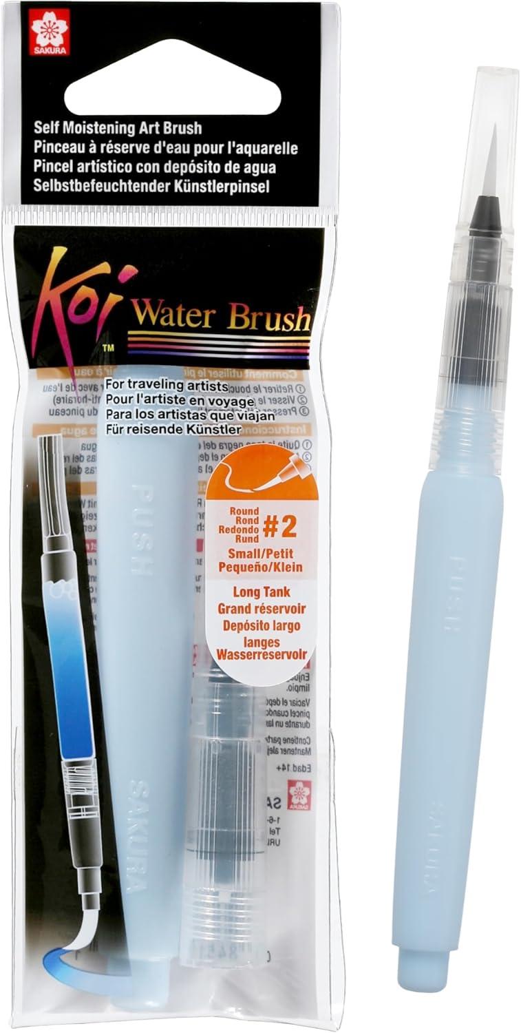 SAKURA Koi Water Color Brush 4-ml Tank, Medium Round Brush 38551(Clear) - view 8