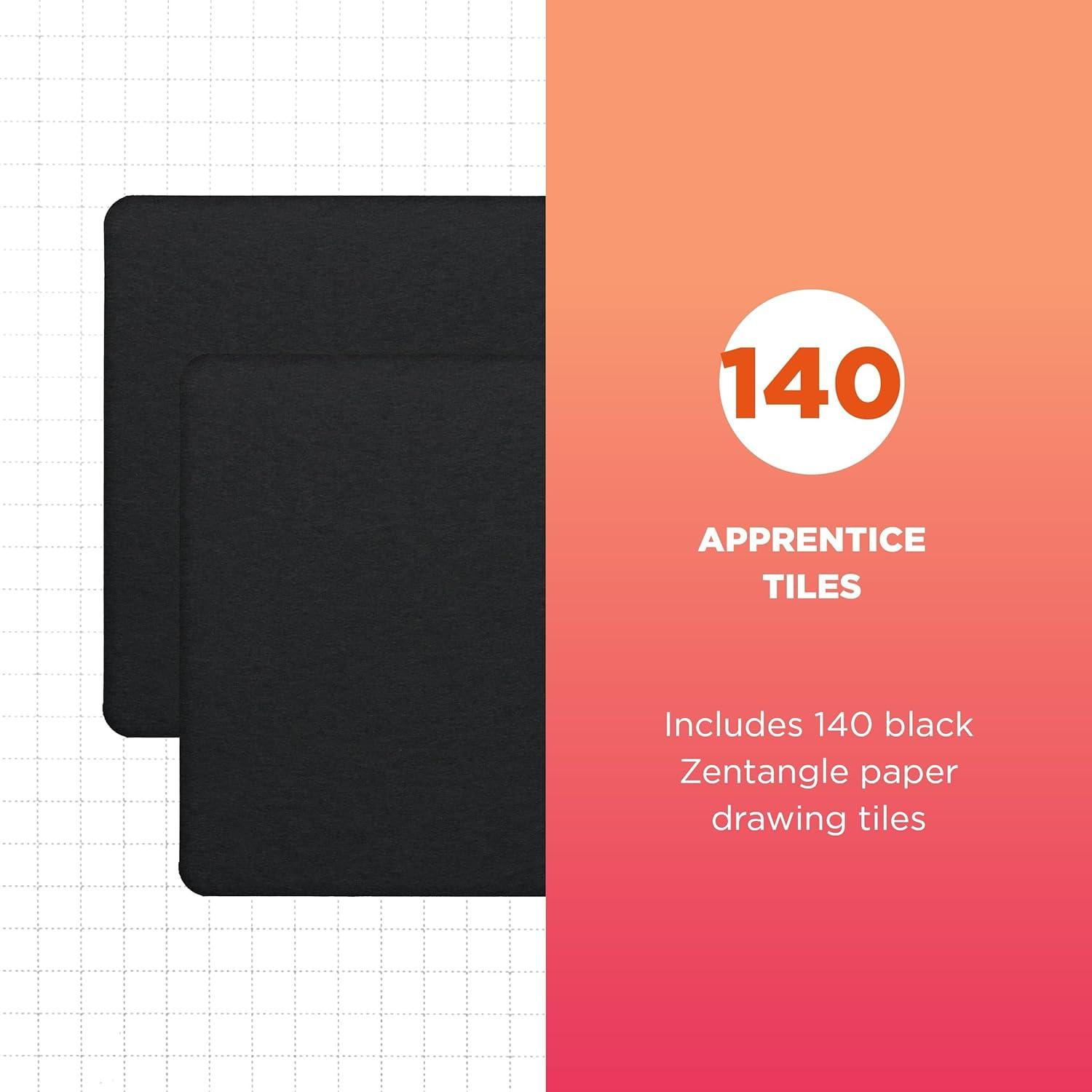 SAKURA 50018 Zentangle Apprentice Black Tiles 140CT