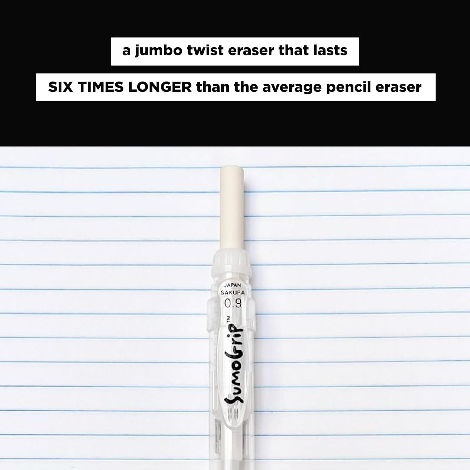 SAKURA 50280 SumoGrip 0.9-mm Pencil with Eraser, Clear(Clear Blue) - view 3