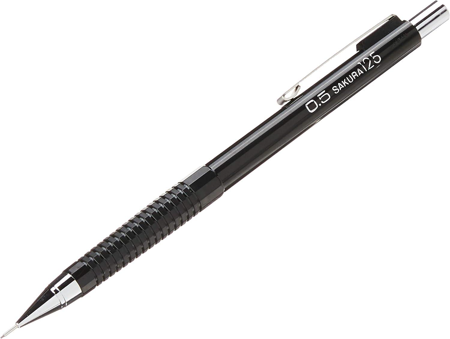 SAKURA 50297 Mechanical Pencil Fixed Sleeve 0.5-mm with 3 Erasers, Black(0.5mm Pencil) - view 3