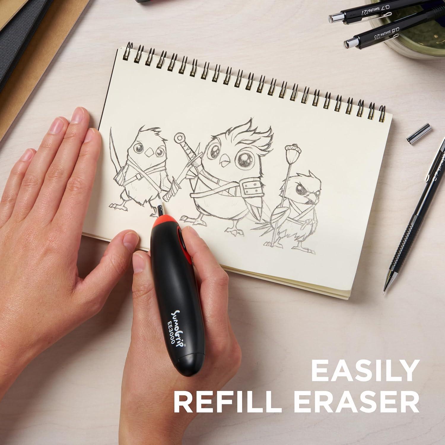 SAKURA SE500P Electric Eraser Refill White 60/Pk(Sakura Electric Eraser Refil Pack (Pack of 2)) - view 2