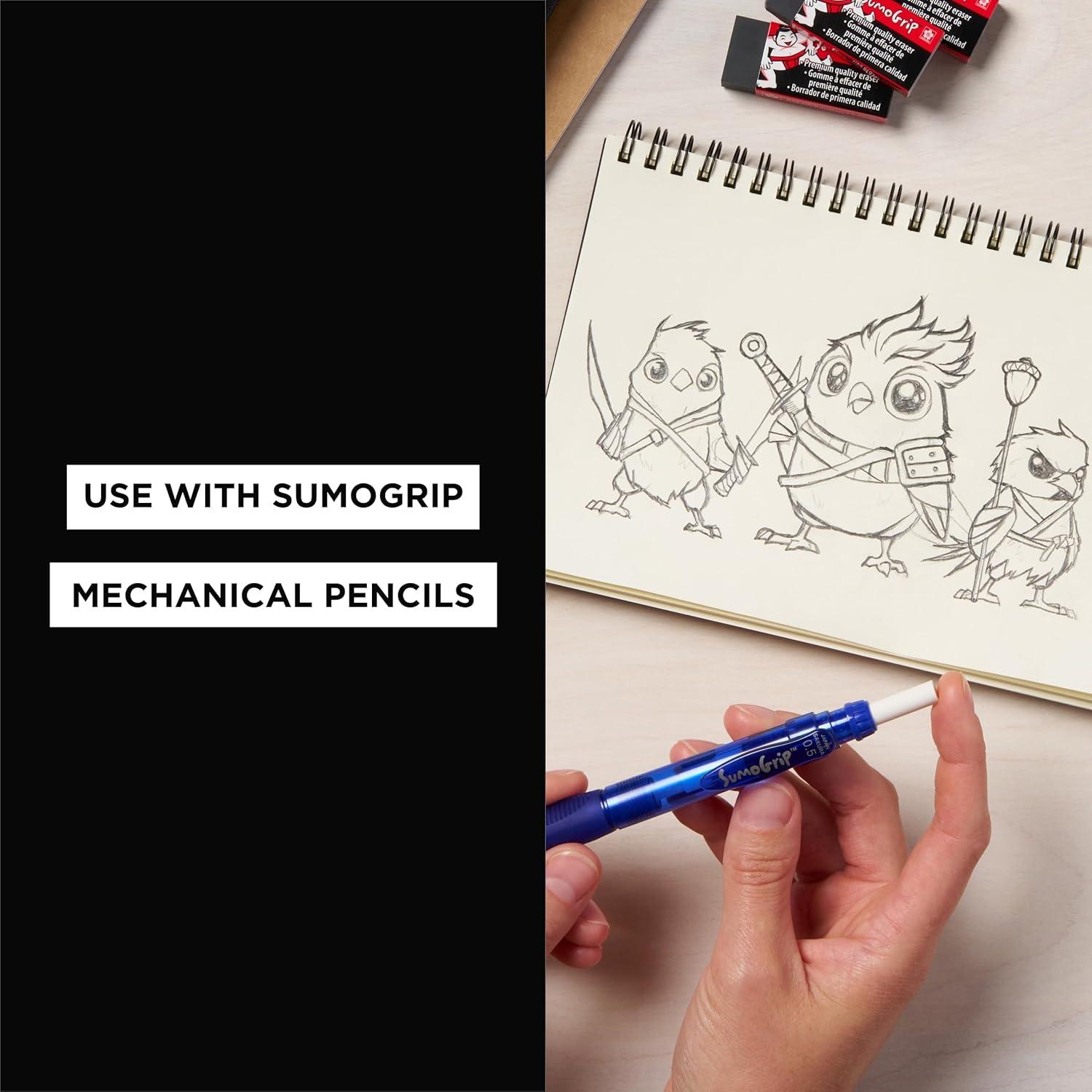 SAKURA 50250 SumoGrip Mechanical Pencil Eraser Refill, 3 / Pack – White(1 Count (Pack of 3)) - view 5